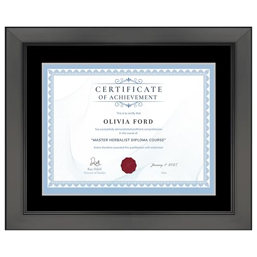 Black Frame With Black on Silver Double Mat