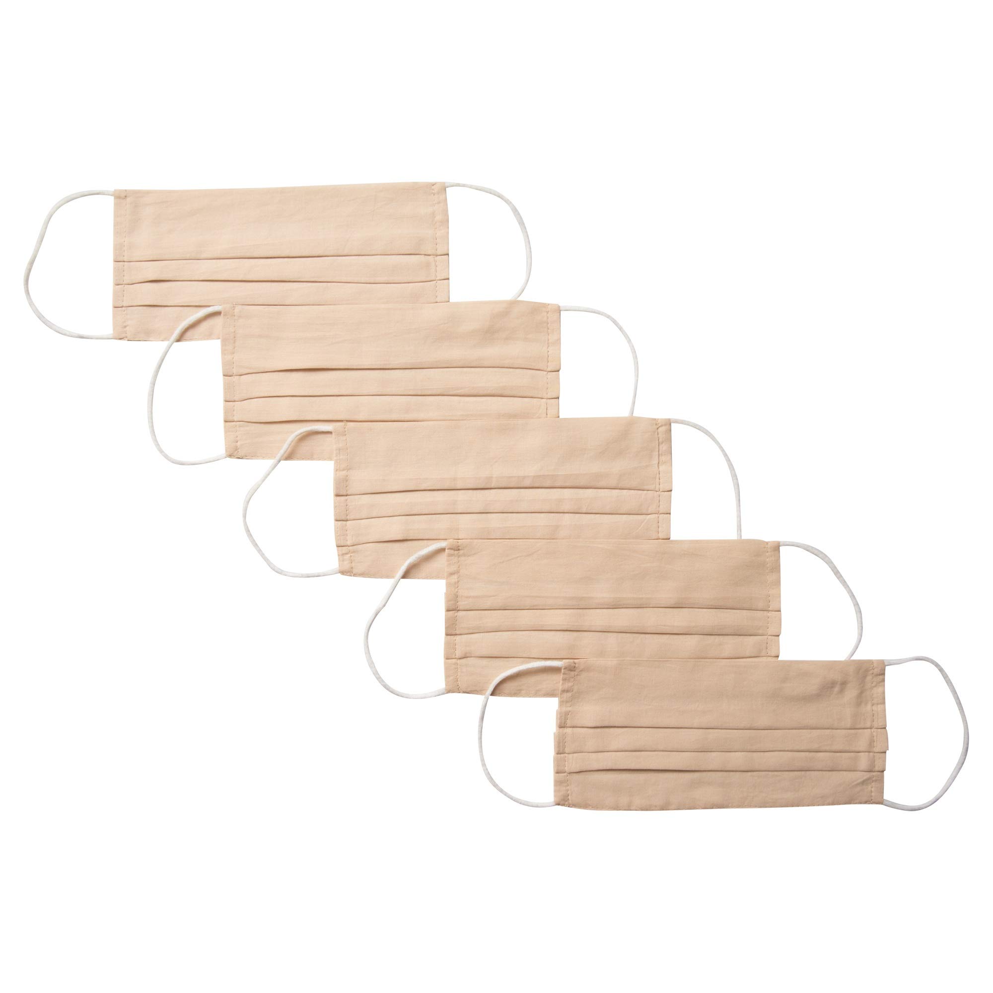 OrchidsPlus Pro Face Mask - 3-Layer Washable & Reusable Cloth Mask (Pack of 10, Beige) - Perfect for Daily Use, Travel, and Outdoor Activities