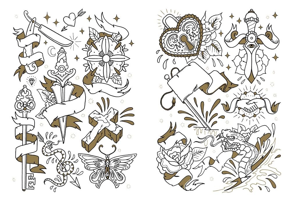 The Tattoo Coloring Book for Adults - Creative Stress Relief & Art Therapy | Perfect for Relaxation, Mindfulness & Tattoo Inspiration