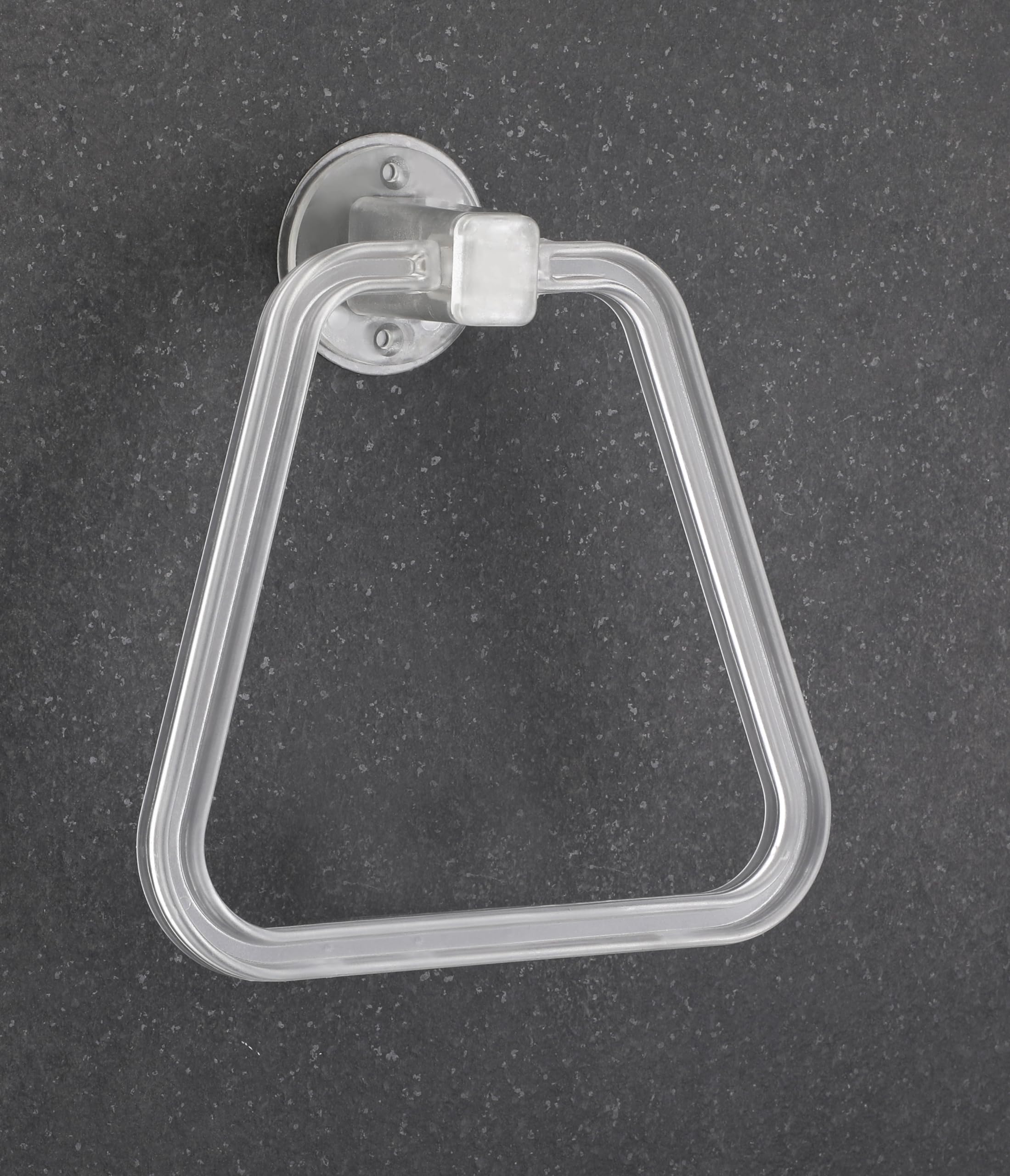 iSTAR Self Adhesive ABS Plastic Towel Ring Holder - Unbreakable Triangle Towel Hanger for Bathroom, Kitchen & Washbasin - White (Pack of 1) - Perfect for Organizing Hand Towels, Napkins & Bathroom Accessories