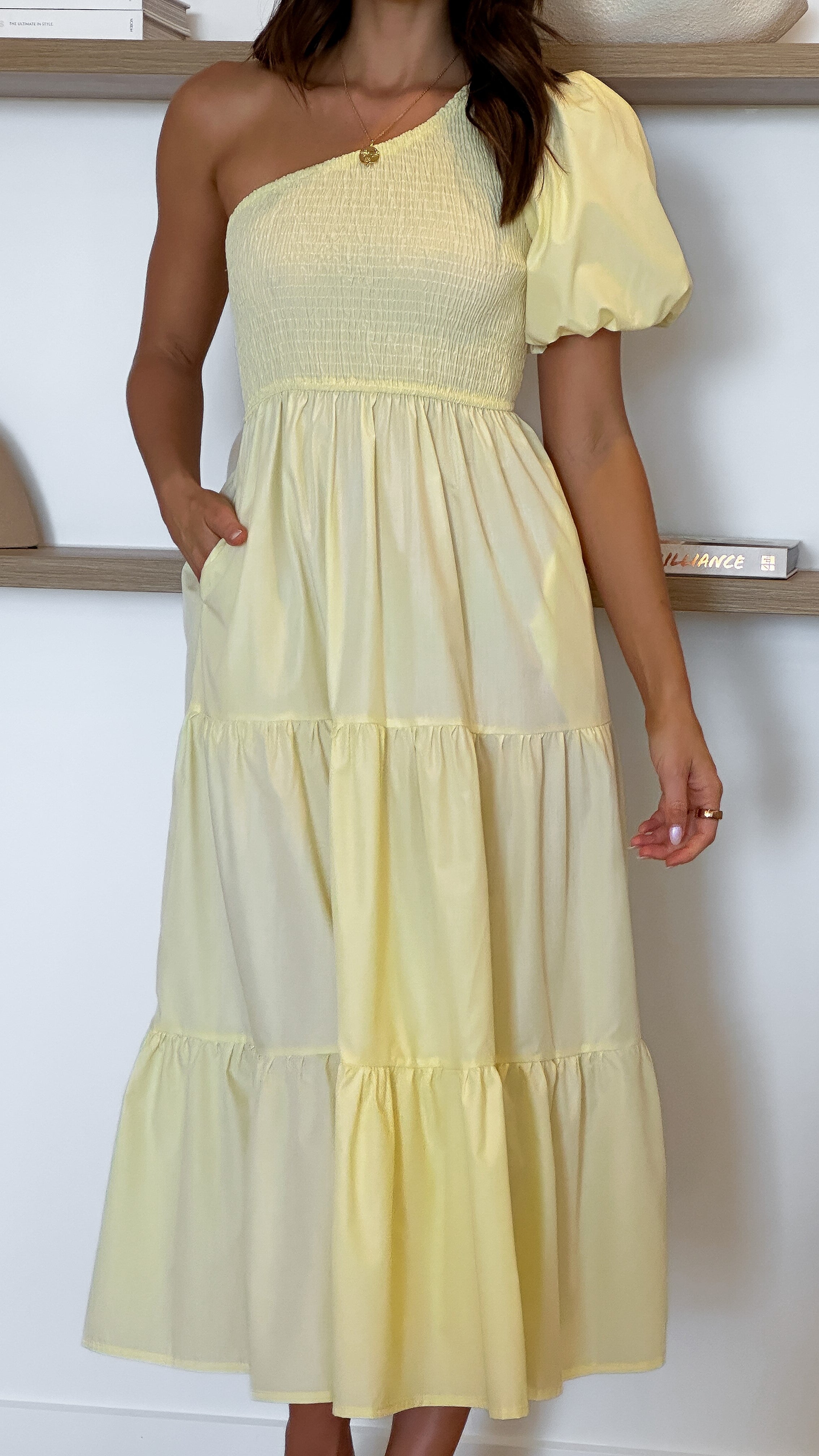 Frankie Maxi Dress for Women - Flowy Long Summer Dress in Yellow | Perfect for Beach, Vacation & Casual Outings