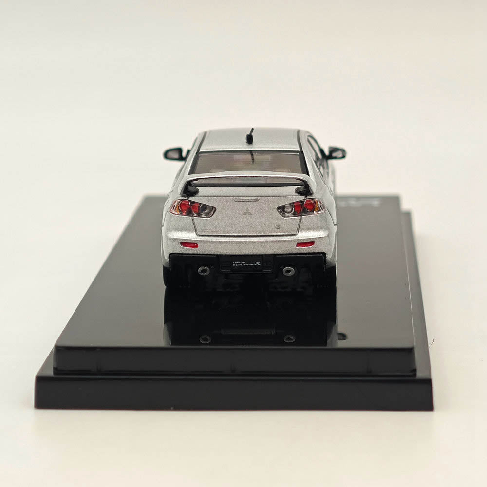 1/64 Mitsubishi Lancer Evolution X Diecast Model Car - Cool Silver Metallic | Hobby Japan HJ641053AS | Collectible Toy Car for Display & Racing Enthusiasts