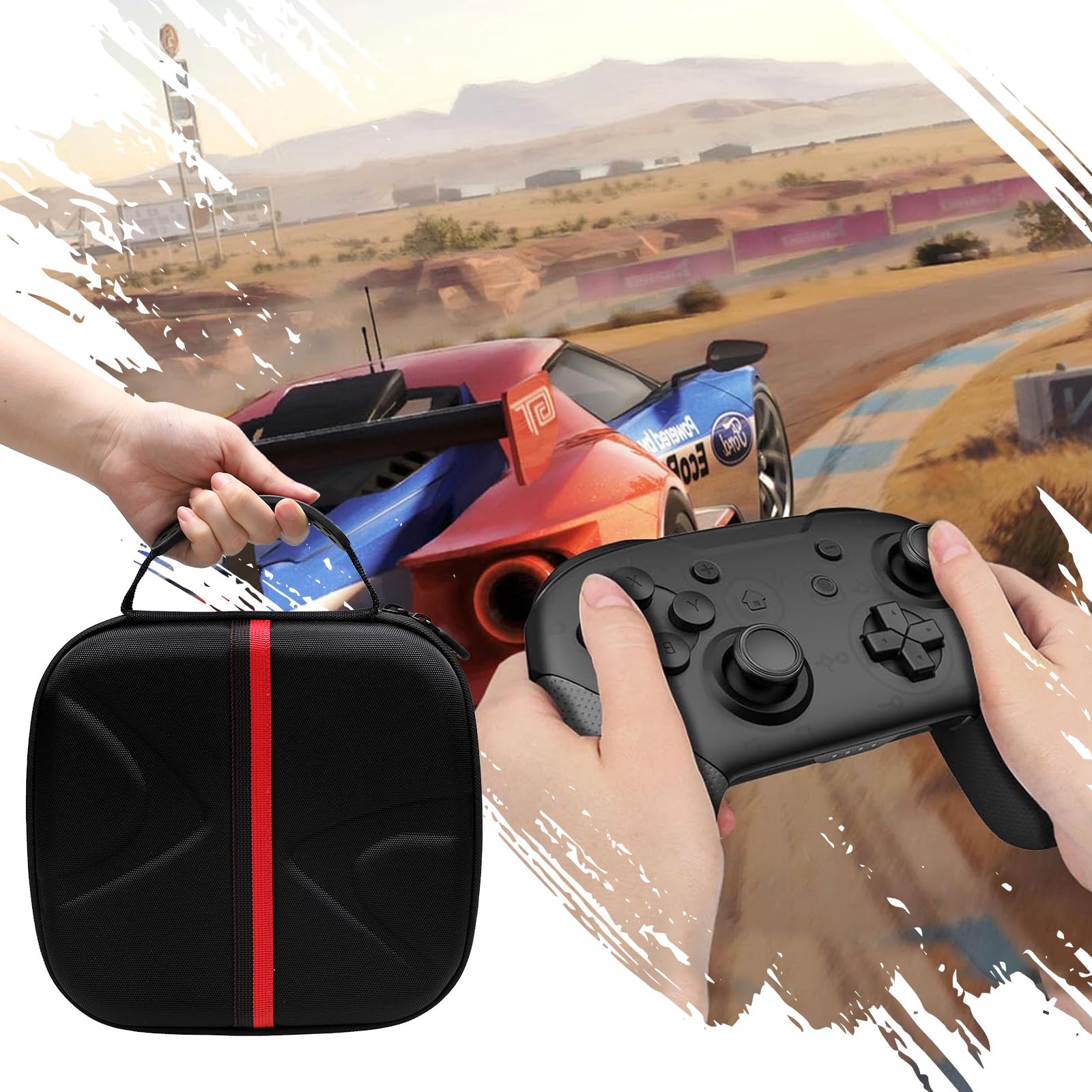 XANAD Protective Case for Playstation 5, Xbox, SteelSeries Nimbus+, Razer Gaming Controllers - Black | Durable Storage Cover for Travel & Home Organization