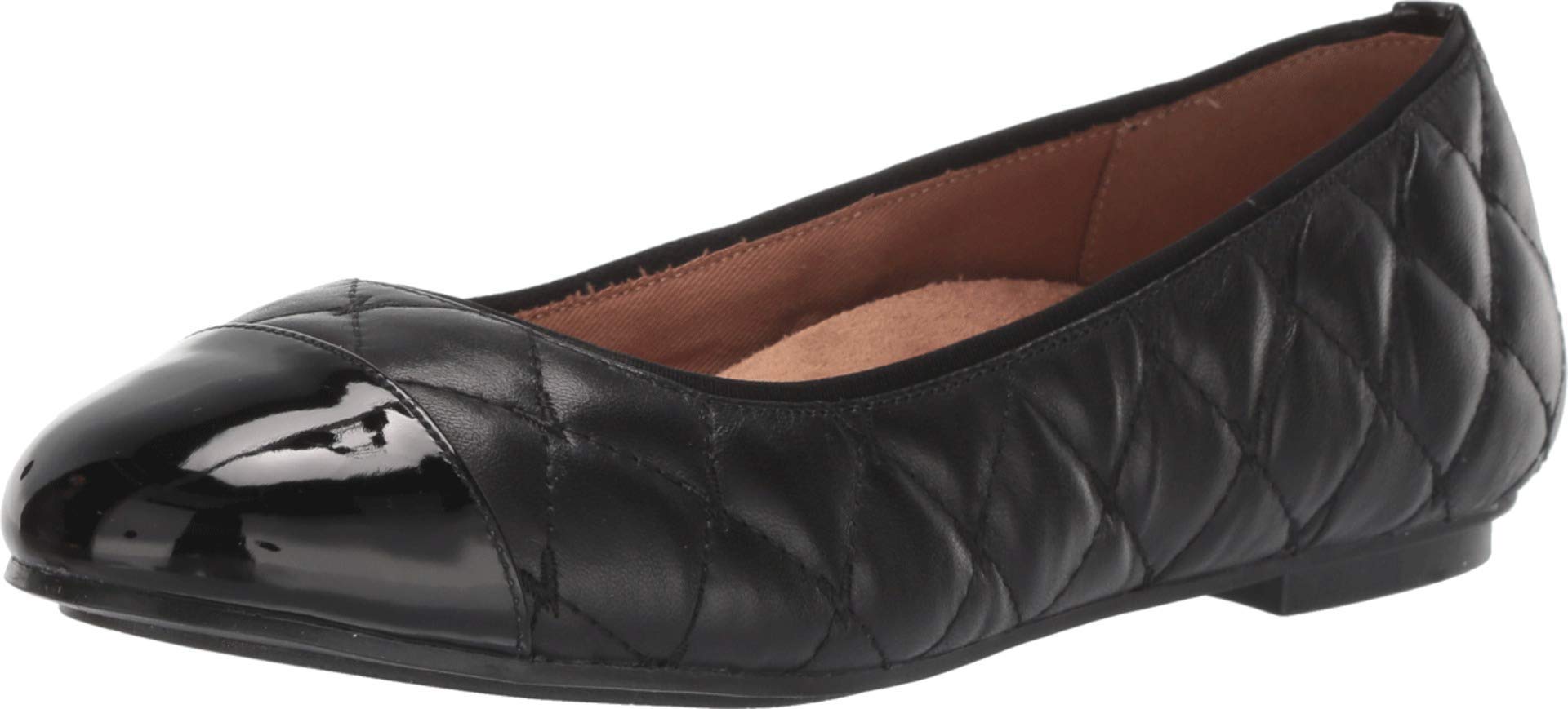 Vionic Women's Spark Desiree Ballet Flat - Comfortable Ladies Flats with Concealed Orthotic Arch Support for Plantar Fasciitis | Perfect for Work, Travel & Everyday Wear