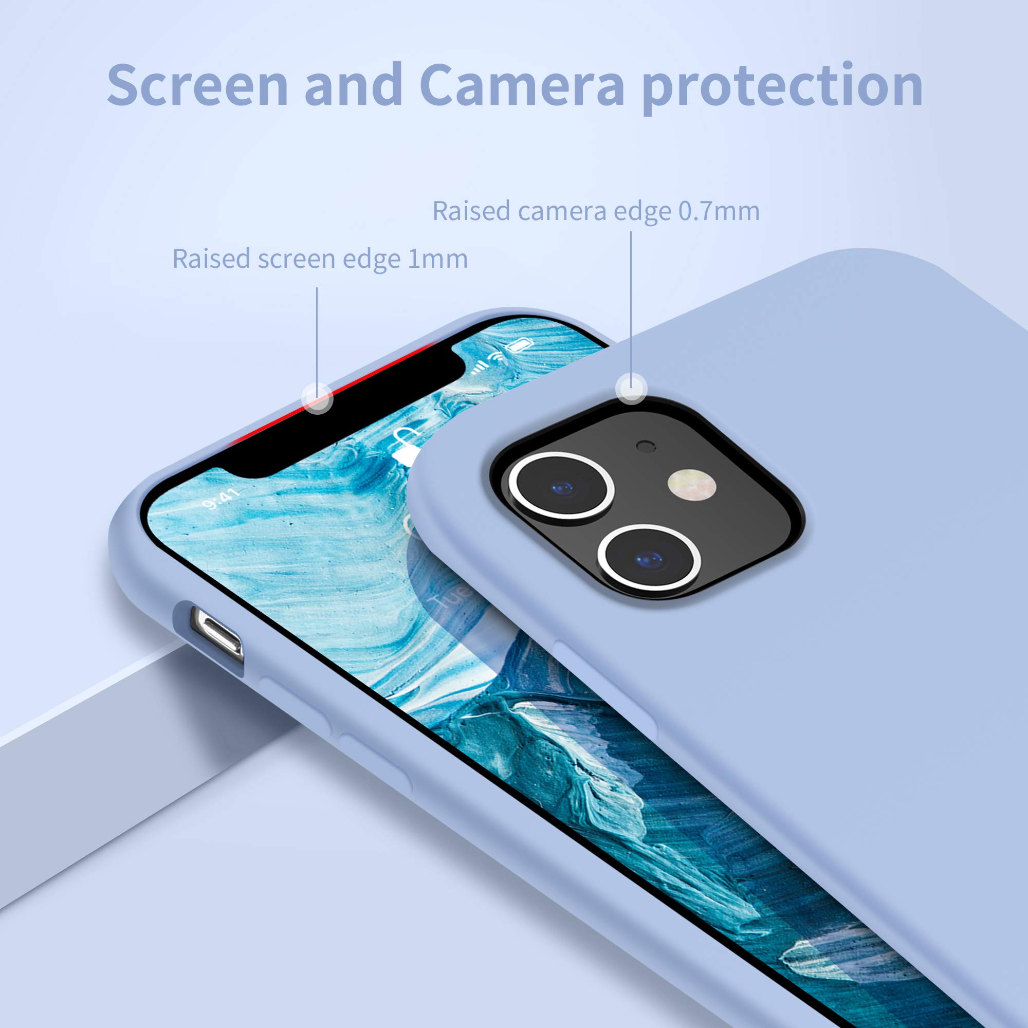 OTOFLY Ultra Slim Liquid Silicone Case for iPhone 11 - Shockproof & Anti-Scratch Protective Cover with Full Body Protection (Light Blue) | Perfect for Everyday Use, Travel & Outdoor Activities
