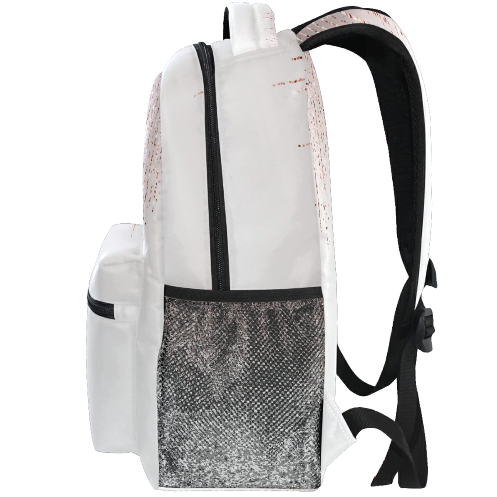 Pfrewn Rose Glitter Backpack for Girls, Teens & Women - Sparkling School Bookbag with Shimmer Design - Perfect for School, College, Travel & Everyday Use