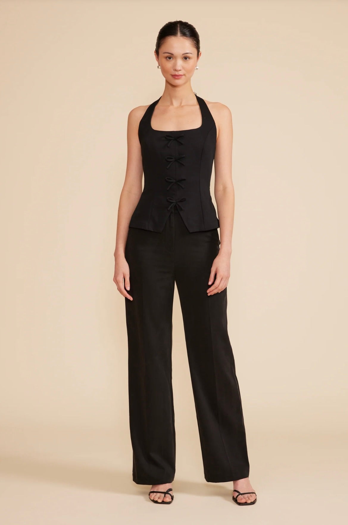 Valli Pants for Women - Stylish Black High Waisted Trousers | Perfect for Office, Casual Wear & Night Out