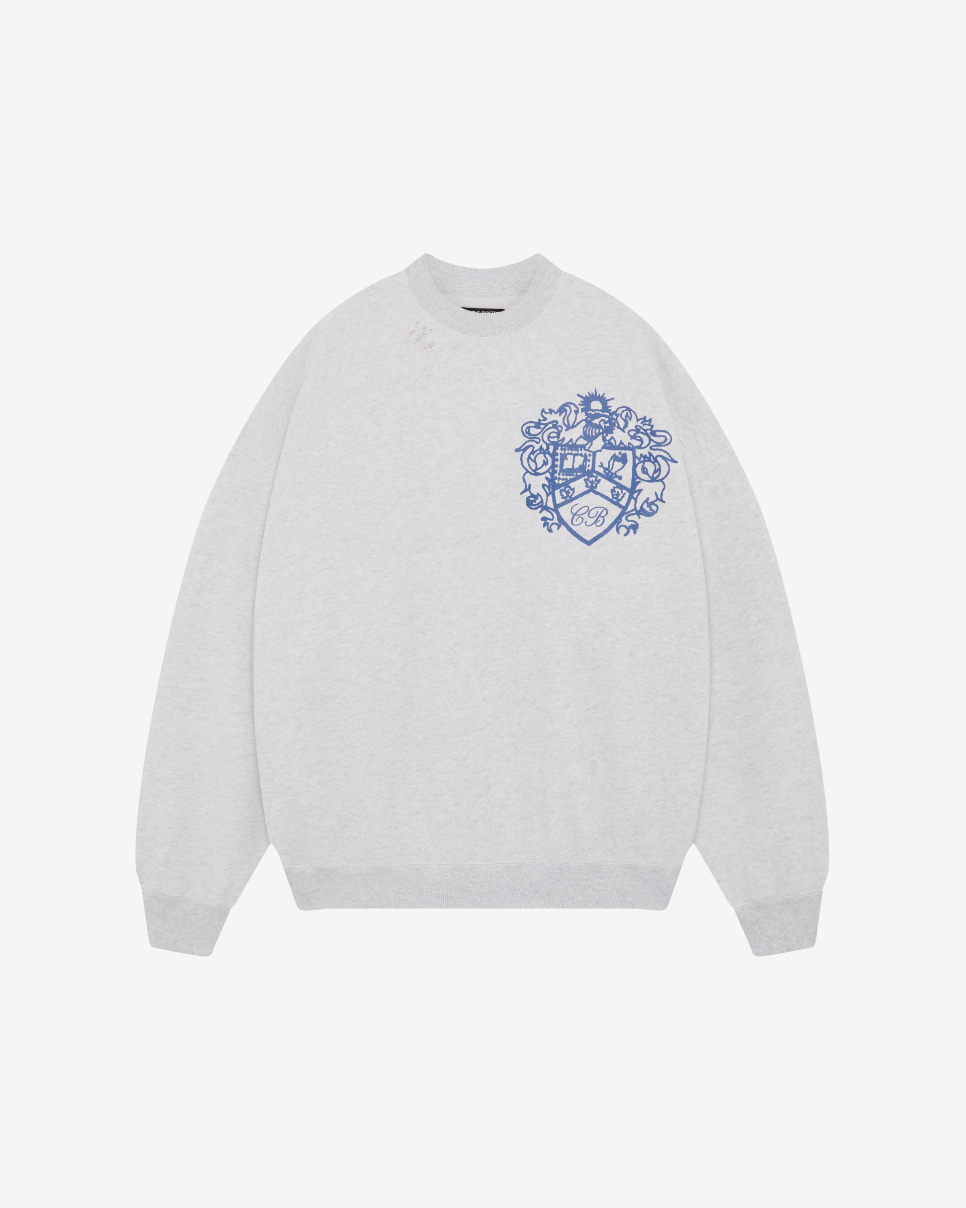 Vintage Distressed Collegiate Crest Sweatshirt - Comfortable & Stylish Pullover for Men & Women - Perfect for Casual Wear, College Events & Street Fashion
