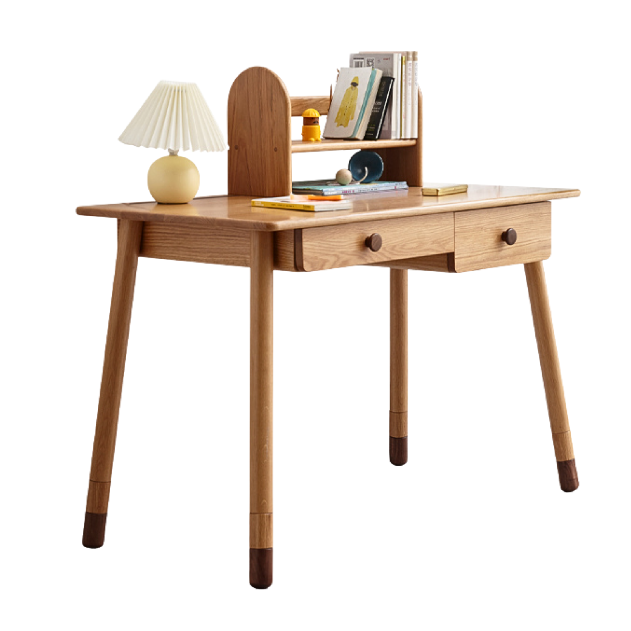 Solid Oak Adjustable Study Desk for Kids - Sturdy Kraft Table with Height Adjustment - Perfect for Homework, Drawing & Online Learning