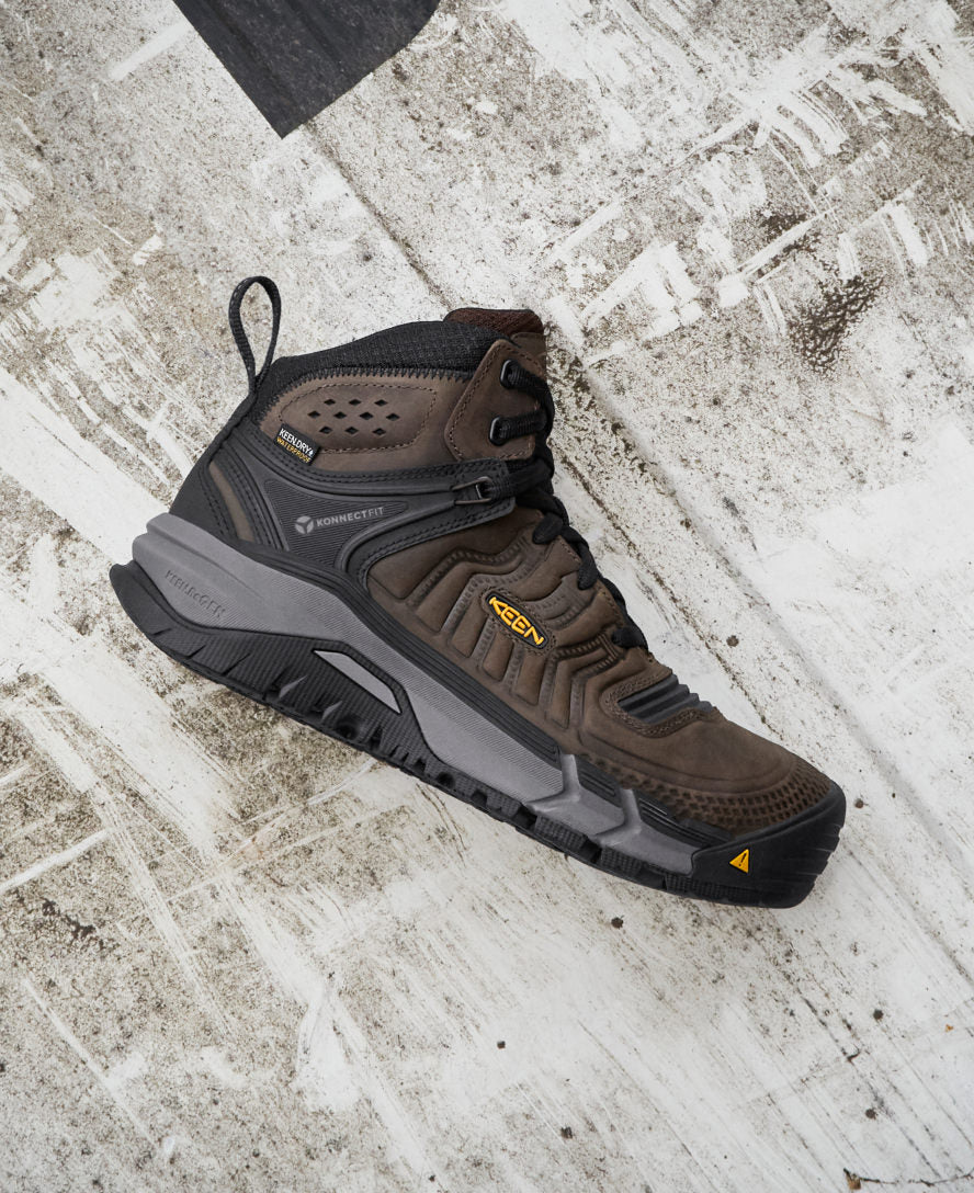 Men's Kansas City Waterproof Work Boots with Carbon Toe - Coffee Bean/Black - Durable Safety Shoes for Construction, Hiking & Outdoor Work