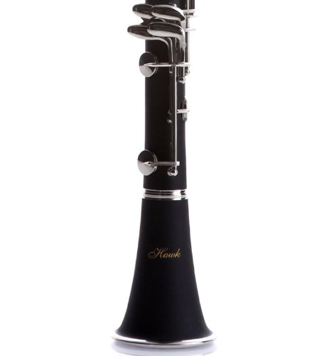 Hawk WD-C212 Bb Clarinet Outfit - Matte Finish with Hard Case, Mouthpiece & Reeds - Perfect for Beginners, Students & Band Performances