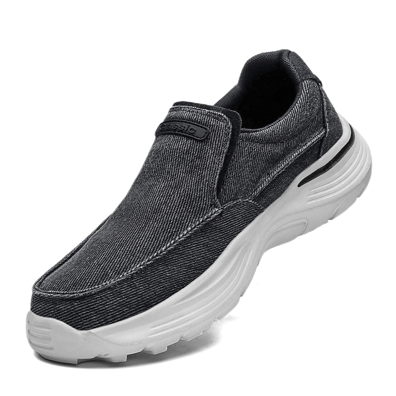 **JAMONWU Men's Slip-On Loafers - Breathable Cloth Casual Shoes for Walking, Lightweight & Comfortable - Perfect for Outdoor, Travel & Daily Wear**
