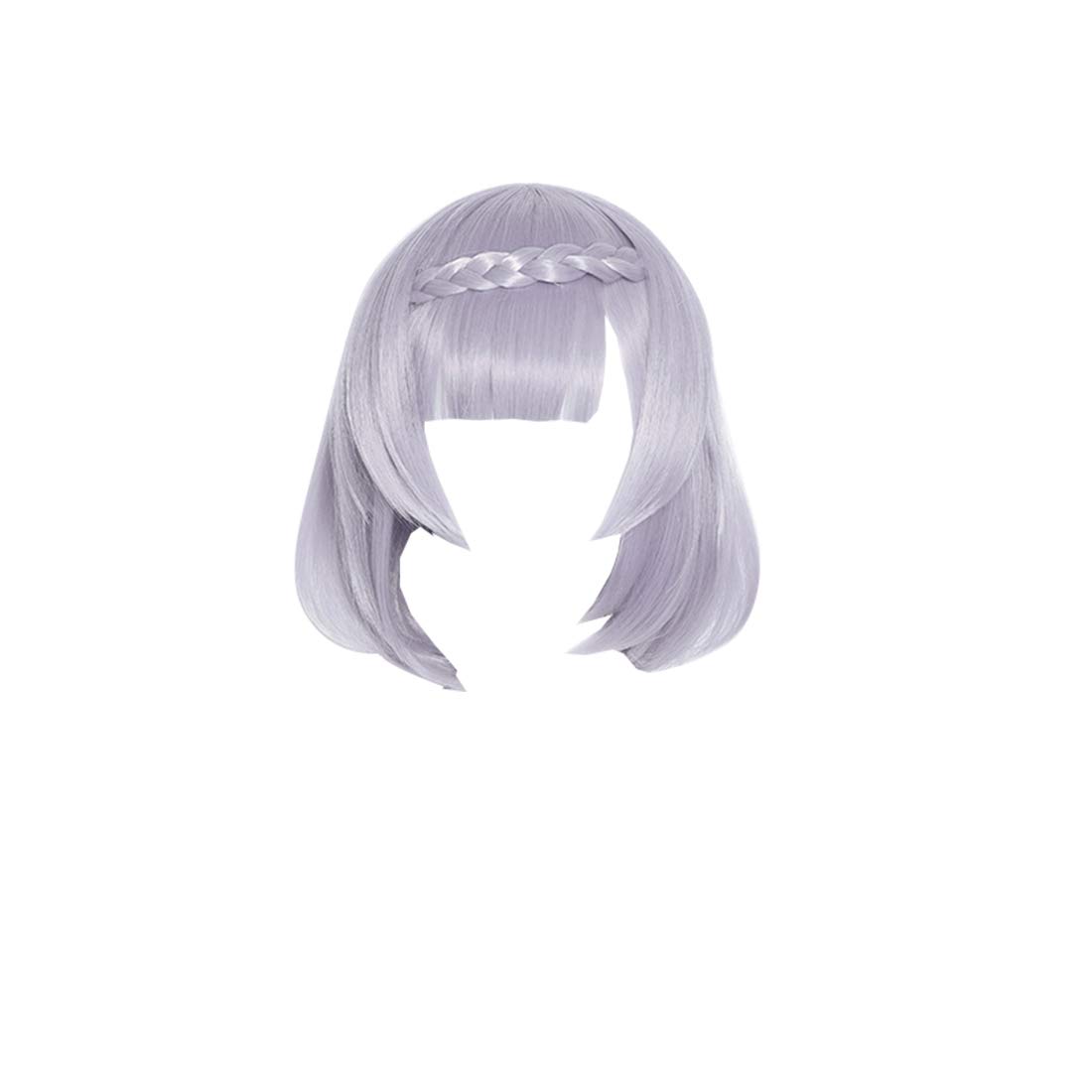 A Magical Transformation with Paimon Cosplay Silver Purple Wig