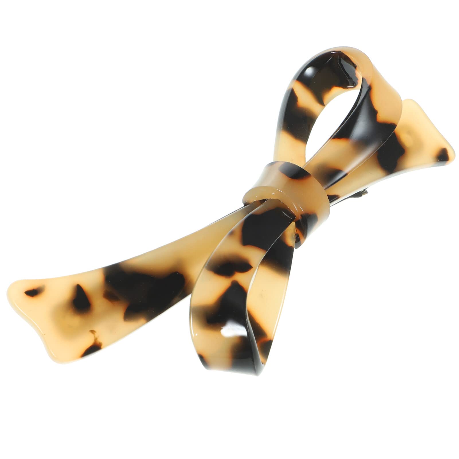 Beaupretty French Hair Barrette Tortoise Shell Bowknot Hair Clips - Ponytail Holder & Styling Hair Accessories for Women & Girls - Perfect for Weddings, Parties & Everyday Wear