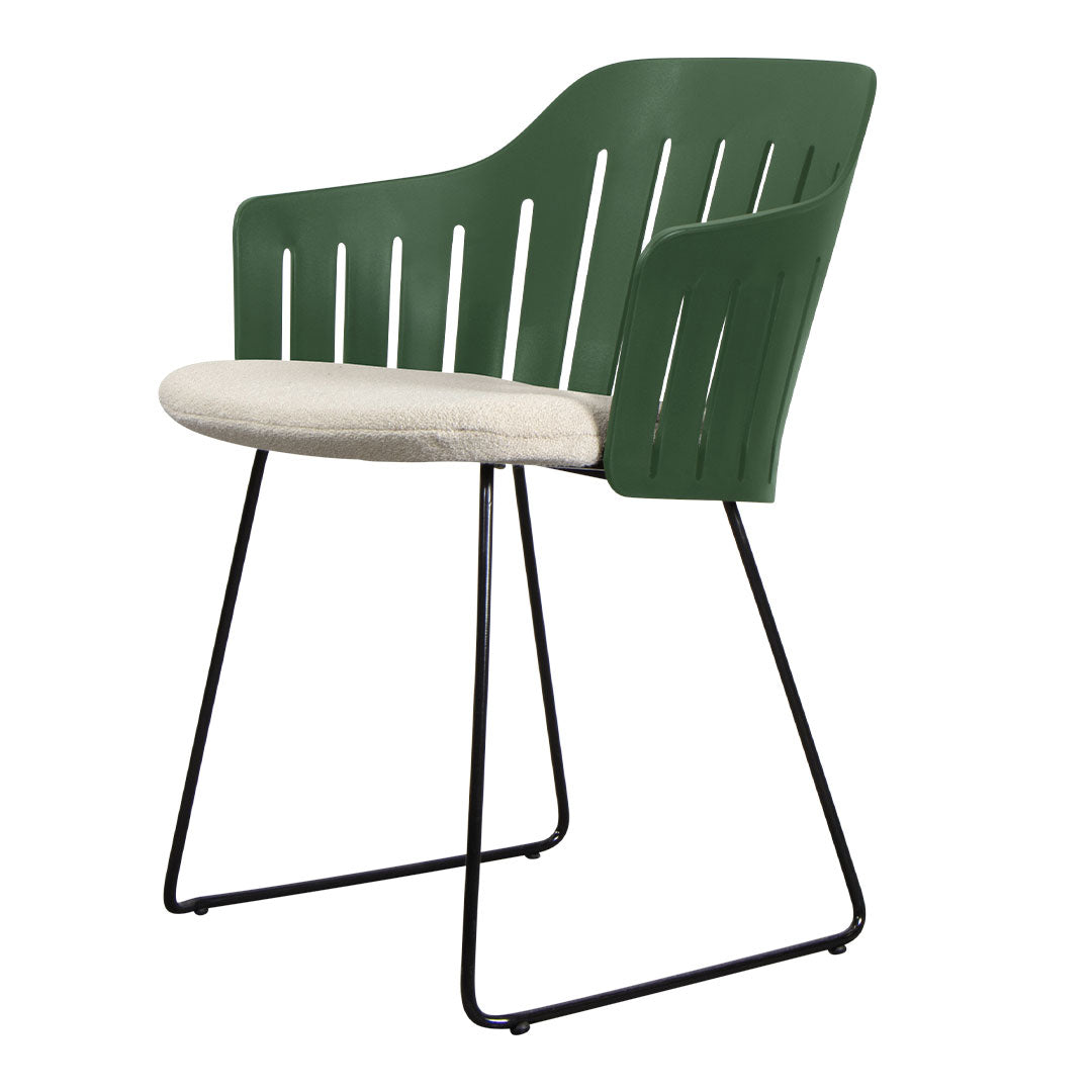 Premium Outdoor Lounge Chair with Sled Base & Comfortable Seat Cushion - Perfect for Patio, Garden, Poolside Relaxation and Backyard Lounging
