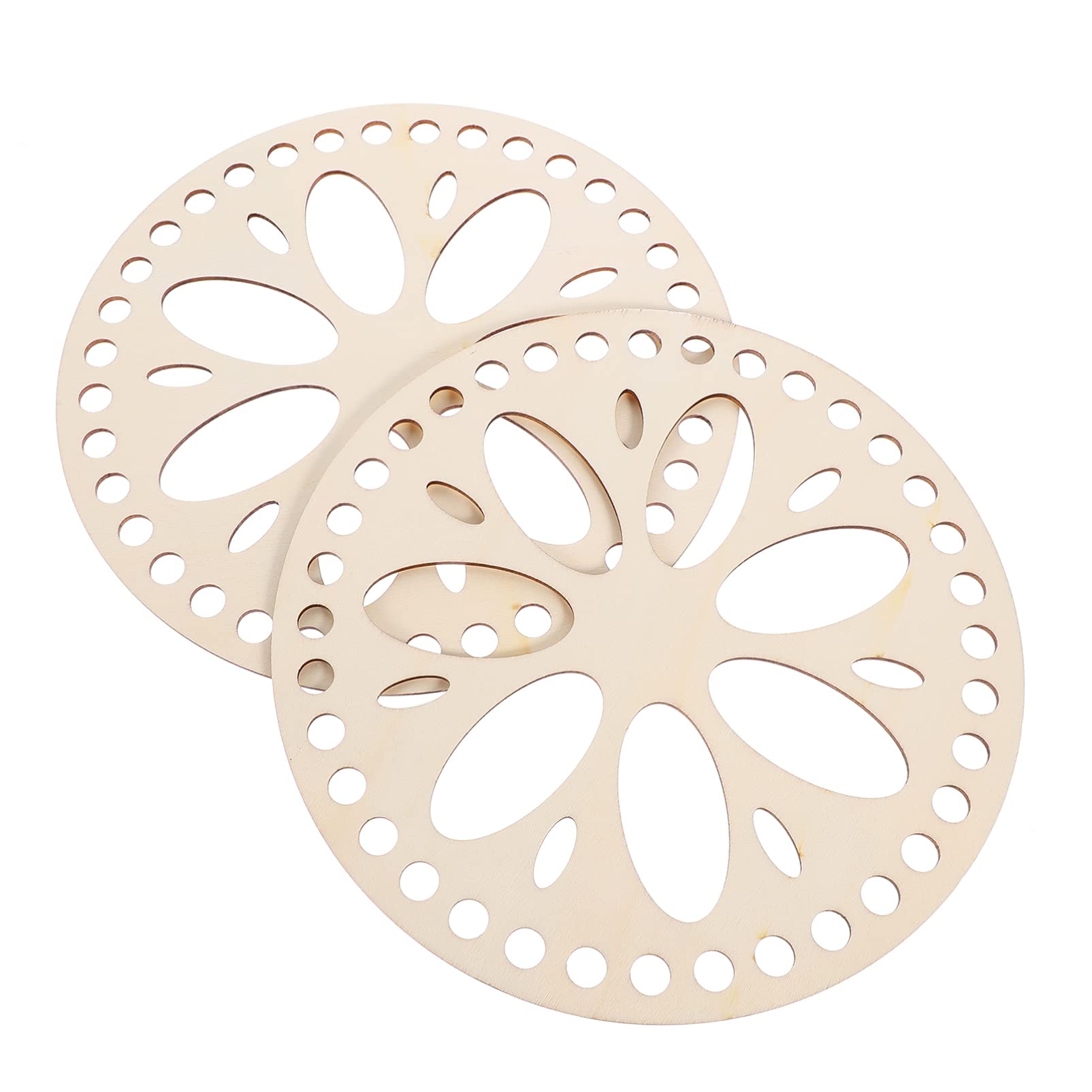2pcs Handmade Wooden Bag Base Shaper - DIY Crochet Bag Bottom Support Pad for Handbags, Tote Bags & Purses - Perfect for Crafting, Knitting Projects & Gift Making