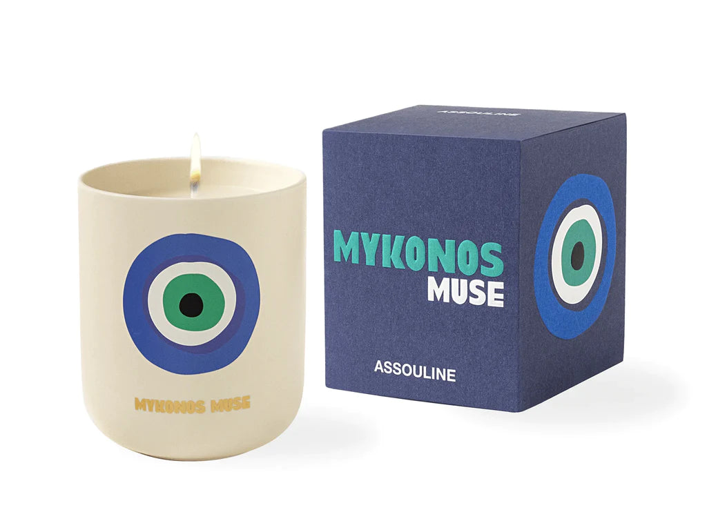 Mykonos Muse Scented Candle - Luxury Home Fragrance for Relaxation & Travel Inspiration | Perfect for Bedroom, Bathroom & Meditation Spaces