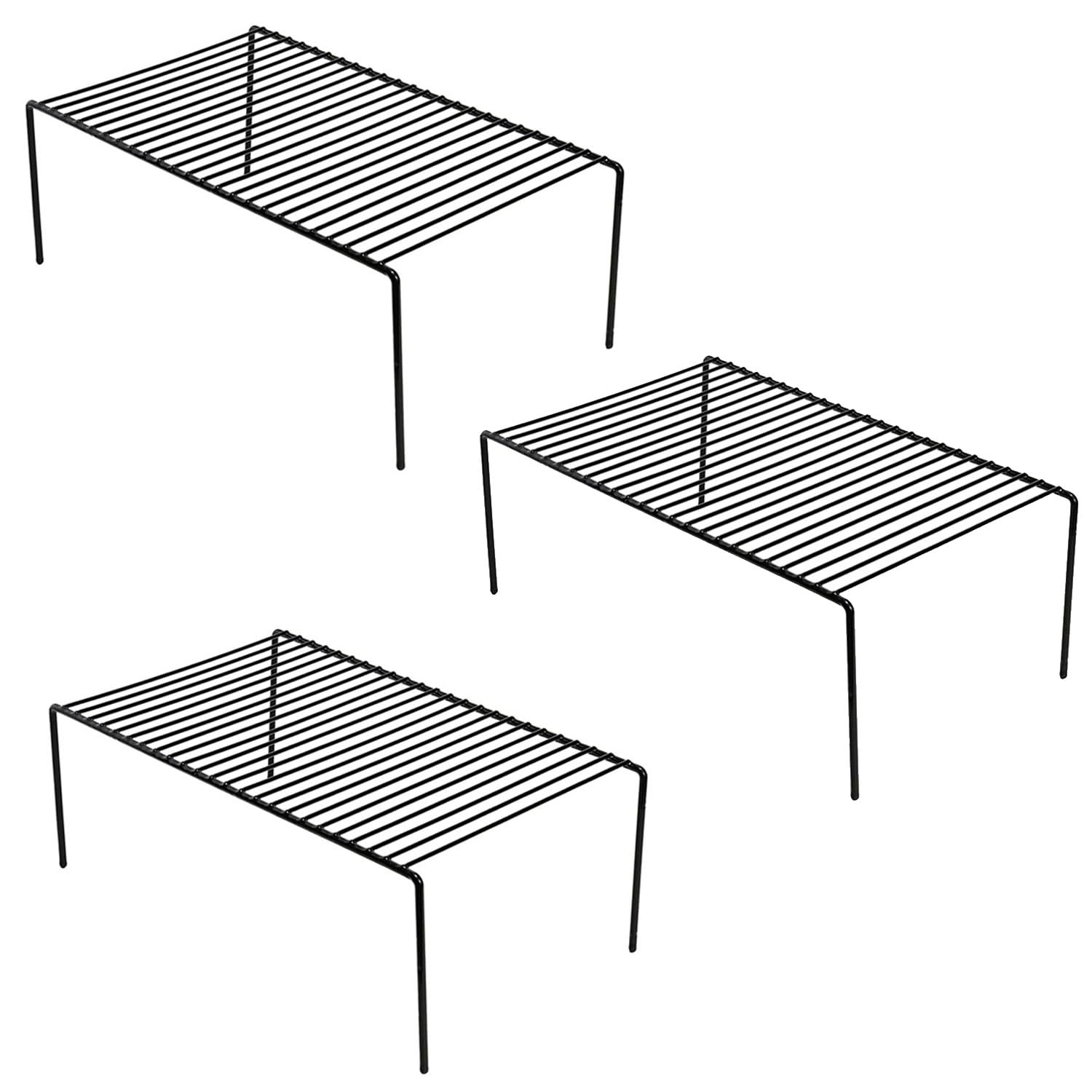 3-Pack Large Metal Wire Kitchen Cabinet Shelf Organizer (15.7
