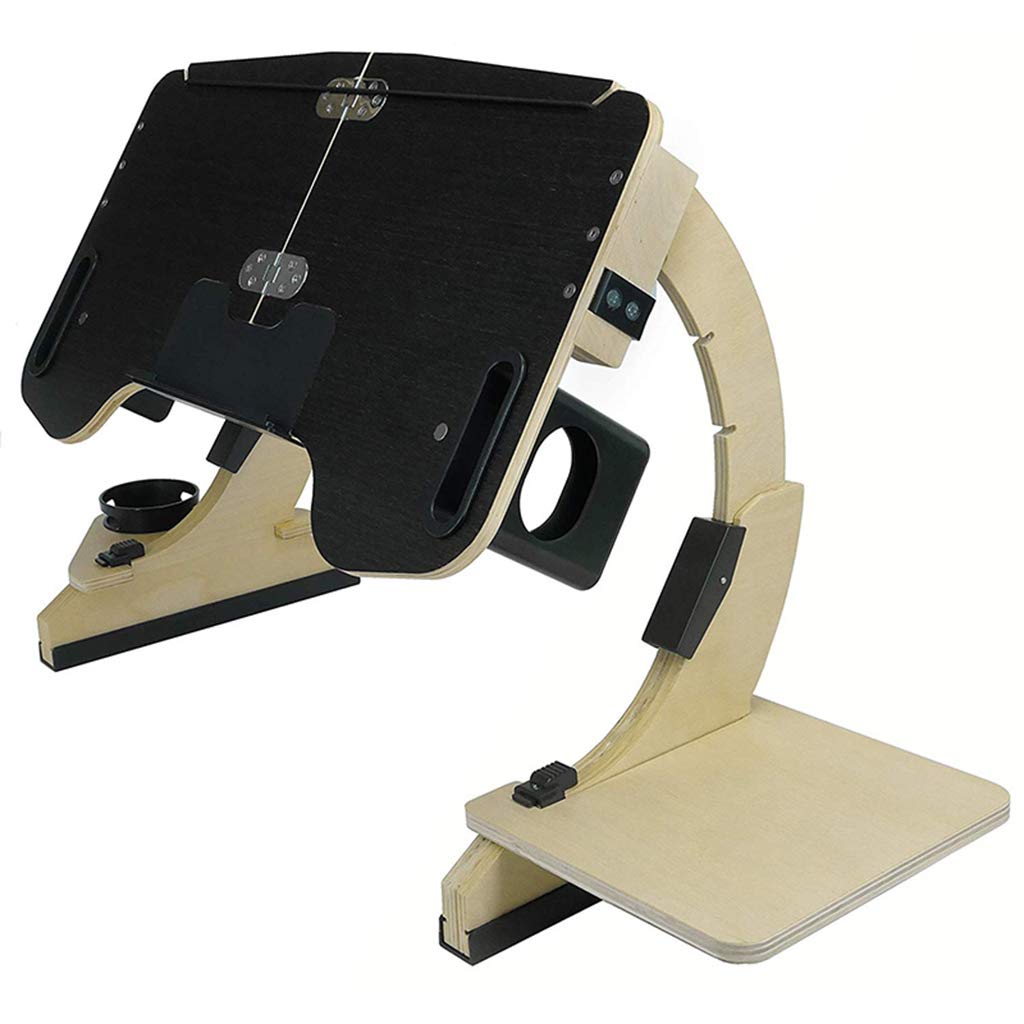 Adjustable Laptop Desk for Bed & Sofa - Foldable Lap Desk with Tray for Eating, Writing & Computer Use - Portable Bed Table Stand for Home Office & Dorm Room (Black)