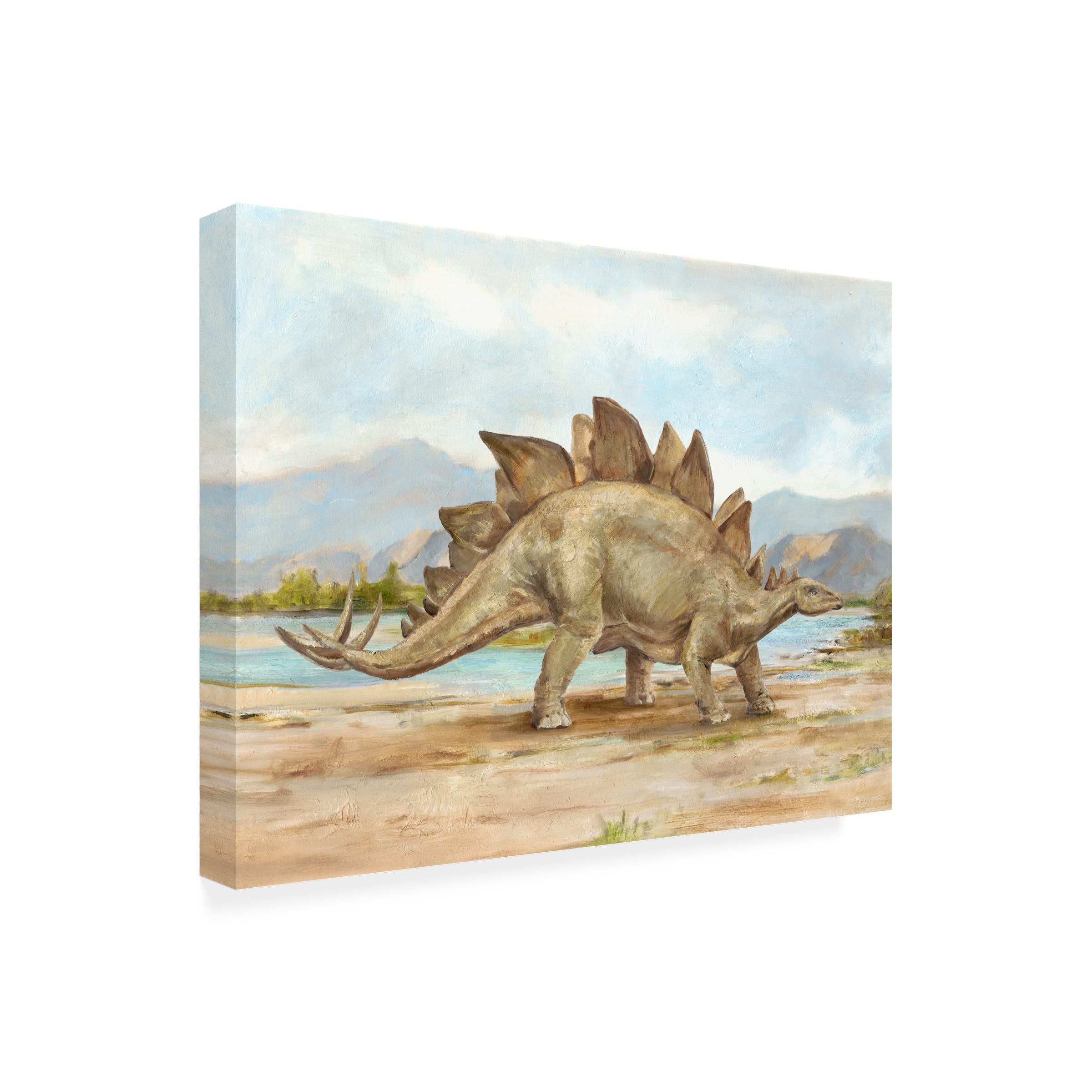 Trademark Fine Art 'Dinosaur Illustration I' Canvas Wall Art by Ethan Harper - Perfect for Kids' Rooms, Playrooms & Dinosaur-Themed Decor