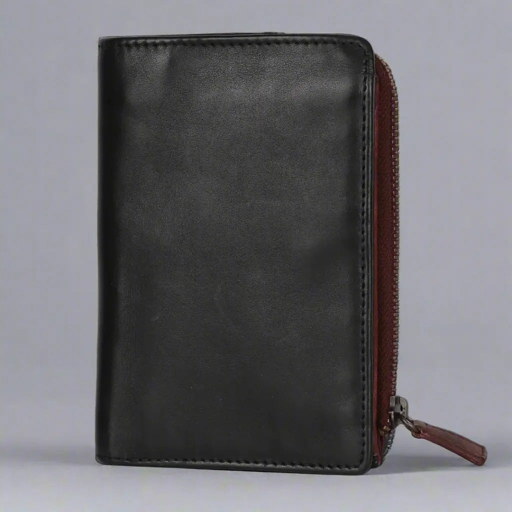 MET Women's Two-Tone Zip Around Leather Wallet - Stylish & Durable RFID Blocking Wallet for Everyday Use, Travel & Gift Giving