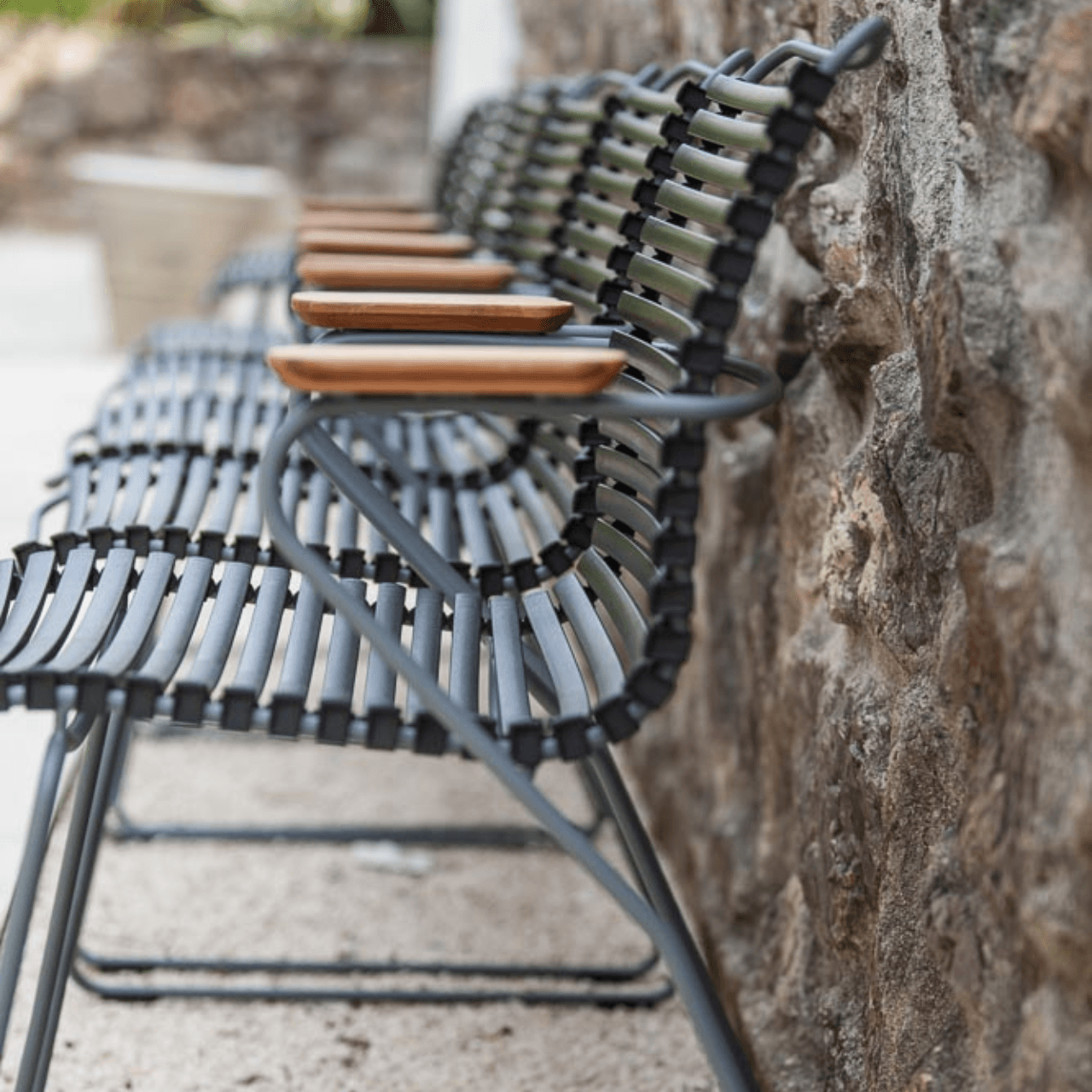 CLICK Outdoor Dining Armchair - Weather-Resistant Patio Chair for Garden, Poolside & Restaurant Use - Comfortable Aluminum Bistro Seating with Cushion Option