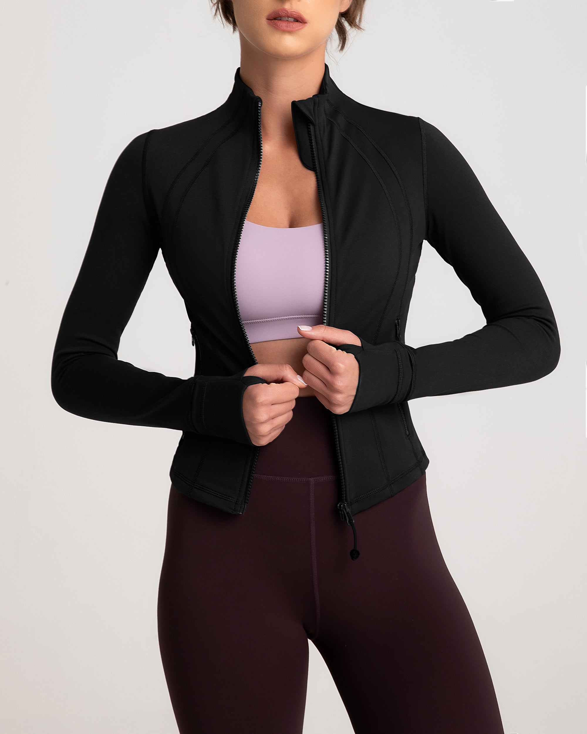 Lightweight Cropped Running Jackets for Women - Breathable & Stretchable Workout Tops - Perfect for Jogging, Gym & Outdoor Activities