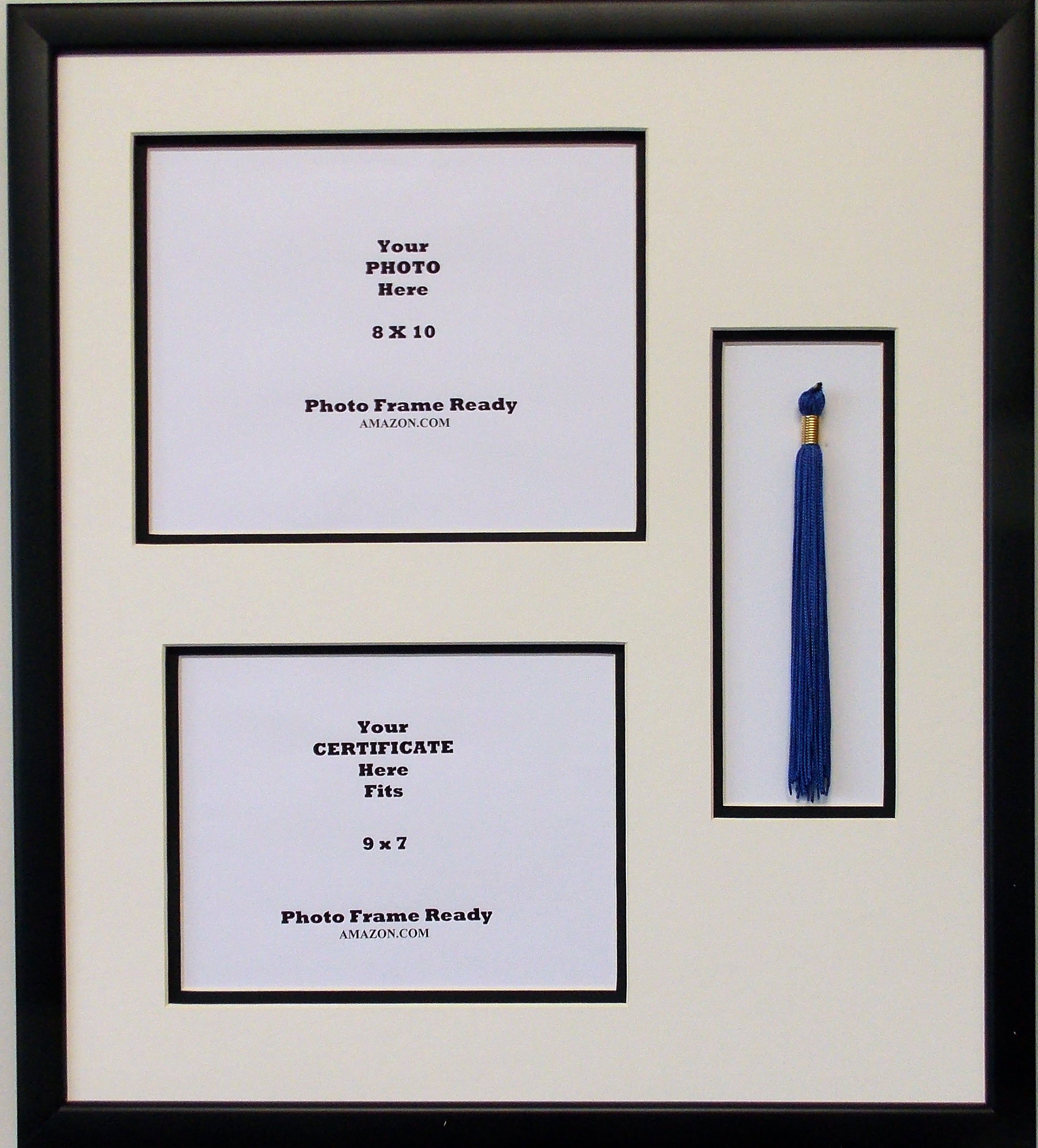Custom Graduation Certificate Frame 9x7 with Tassel - Perfect for University Diplomas & 8x10 Photos
