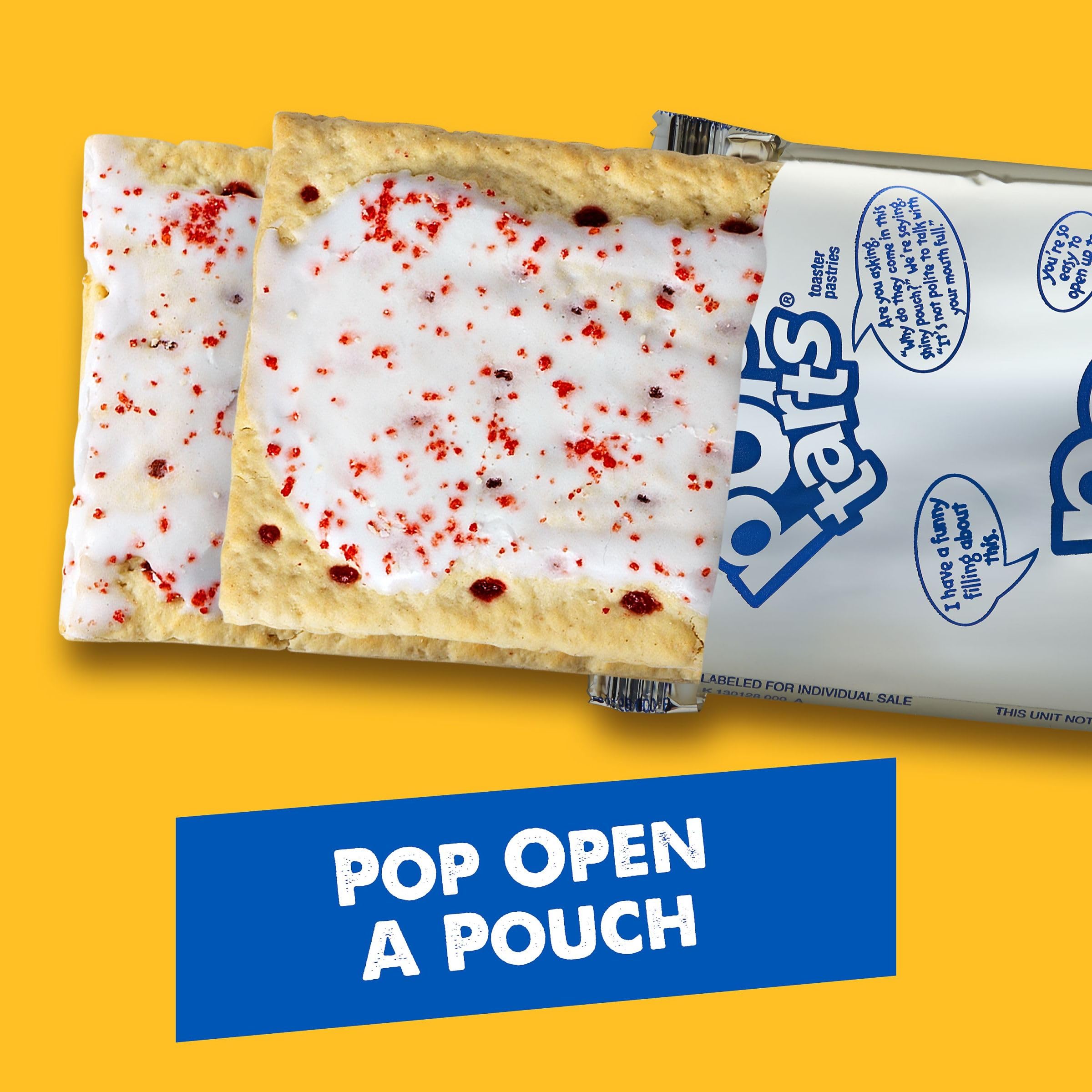 Frosted Raspberry Pop-Tarts Toaster Pastries - 13.5oz Box (8 Count) | Quick Breakfast, Kids Snacks & On-the-Go Treats for School, Office or Travel