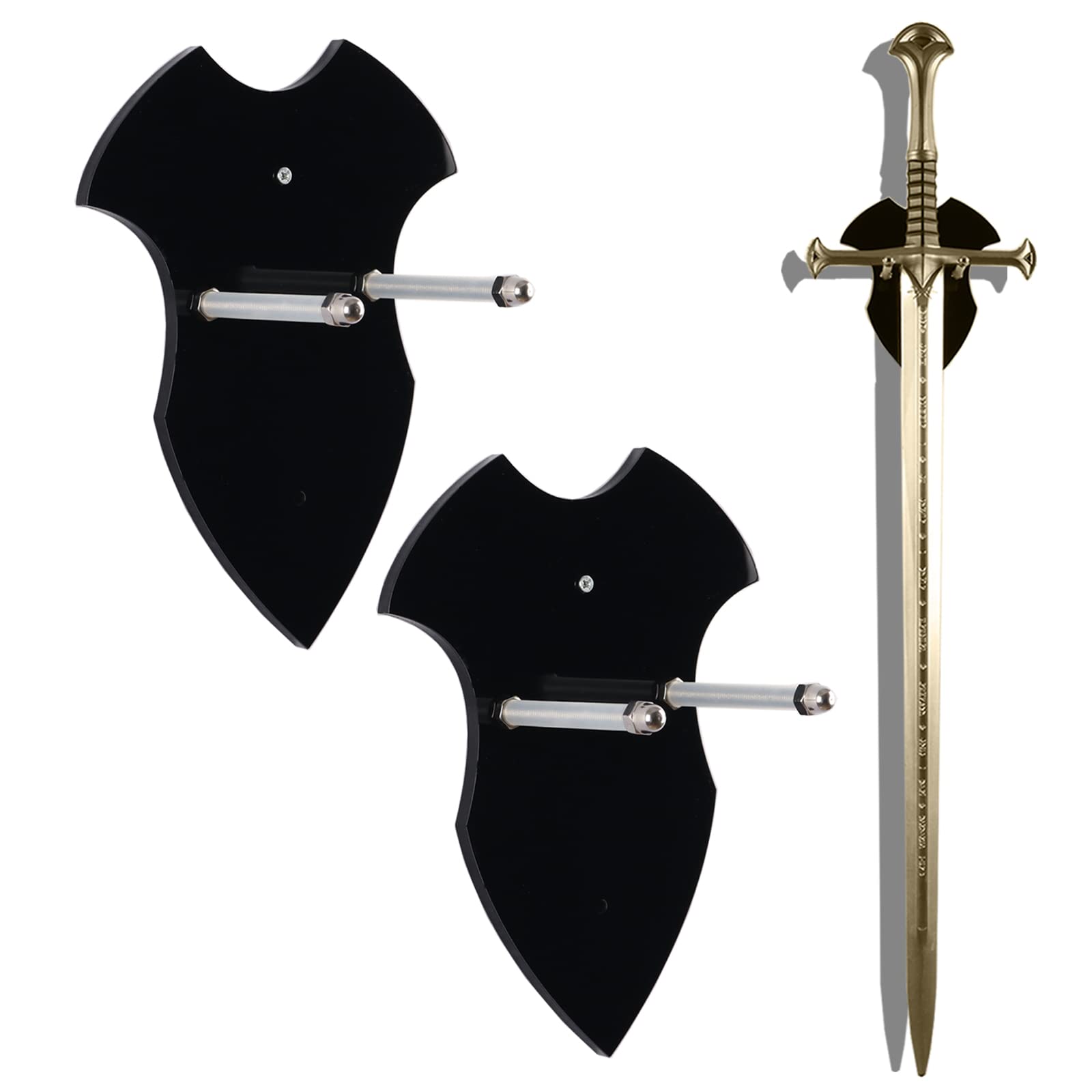 Premium Sword Holder & Wall Mount - Vertical Display for Swords, Axes & Collectibles - Perfect for Home Decor, Man Cave & Medieval Themed Rooms
