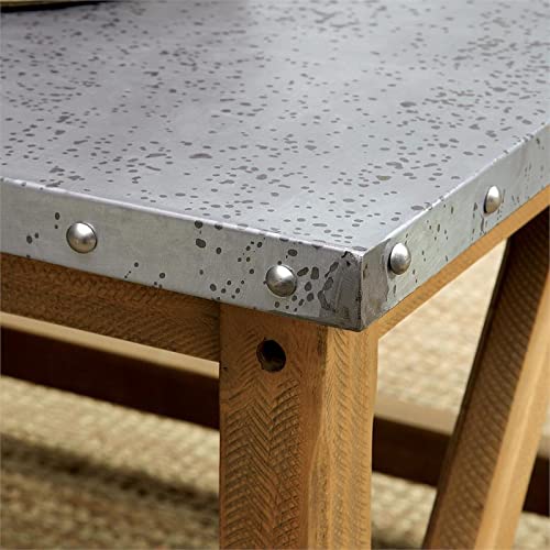 BOWERY HILL Industrial Wood Console Table - Natural Finish Entryway Sofa Table for Living Room, Hallway & Farmhouse Decor