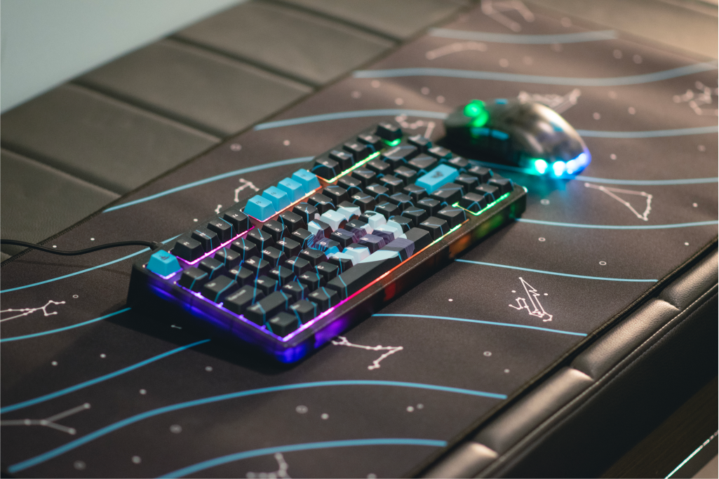 B0aty X Ghost K75 Mechanical Gaming Keyboard Combo - RGB Backlit, Hot-Swappable Switches, Wired USB (Constellation Edition) - Perfect for PC Gaming, Esports & Office Work
