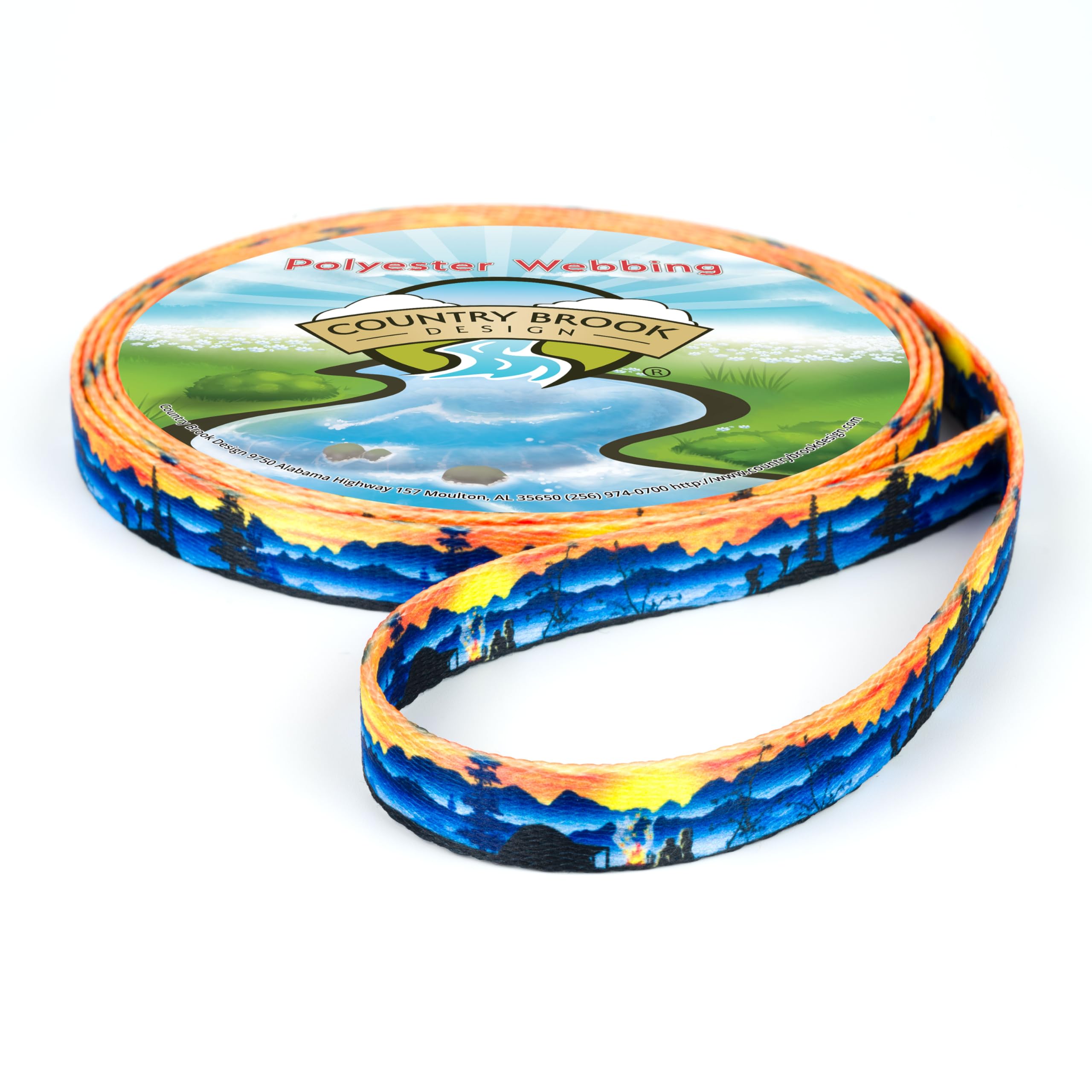 Country Brook Design - Durable Polyester Webbing for Outdoor Gear, Camping, Hiking & DIY Projects - Heavy-Duty Straps for Backpacks, Dog Collars & More