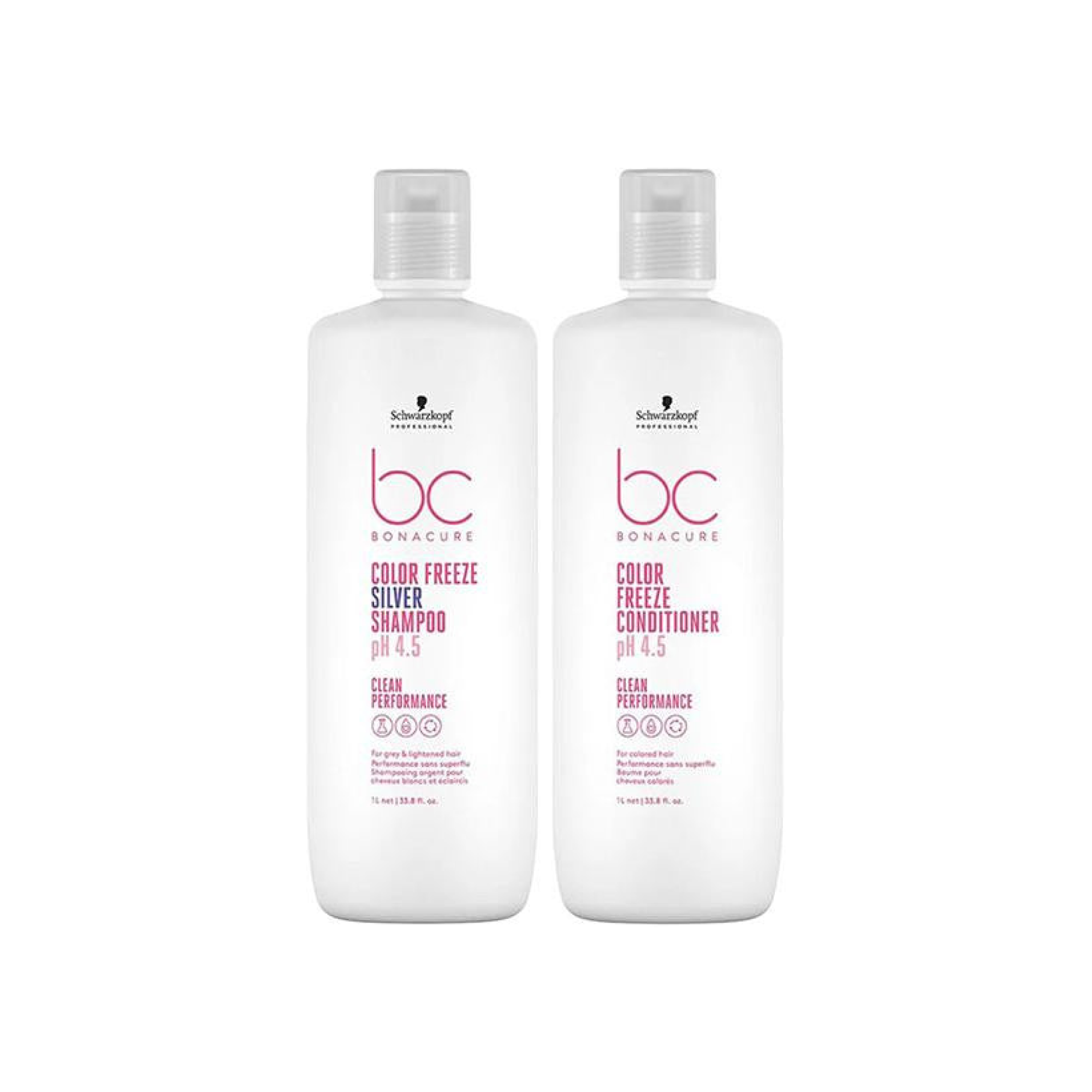 BC Clean Performance Color Freeze Silver Litre Duo - Professional Hair Color Treatment for Vibrant, Long-Lasting Results - Perfect for Salons & At-Home Hair Care