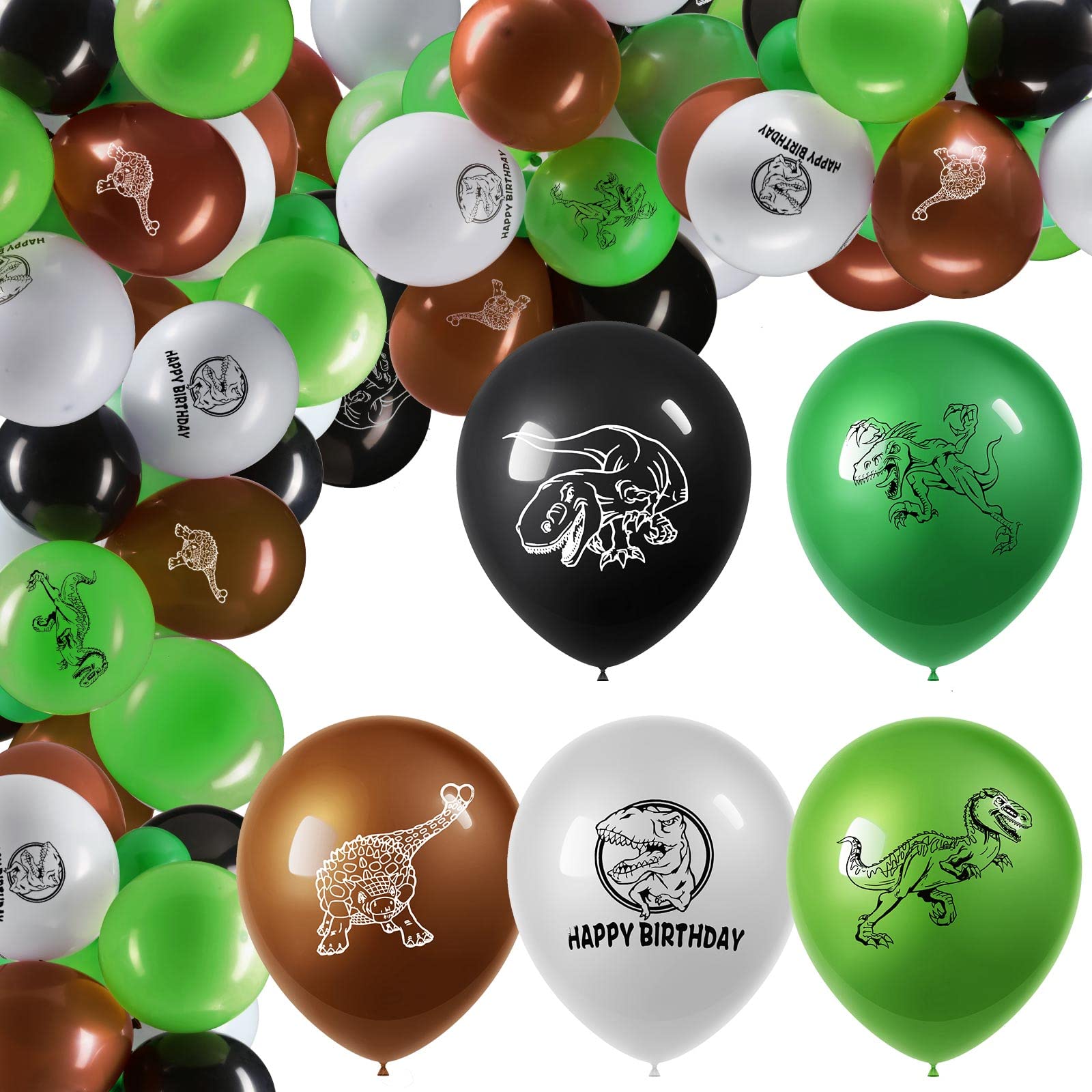 115 Pcs Dinosaur Balloons Kit - Camouflage Latex Balloons for Dinosaur Themed Baby Shower, Birthday Party Decorations - Perfect for Dinosaur Balloon Arch, Backdrop & Party Scene Decoration