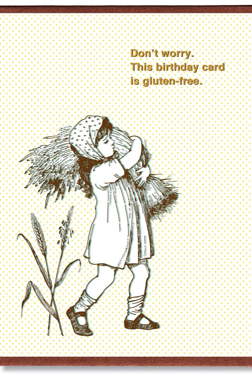 Gluten-Free Birthday Card - Funny & Thoughtful Greeting Card for Allergies & Dietary Restrictions - Perfect for Parties, Gifts & Special Occasions