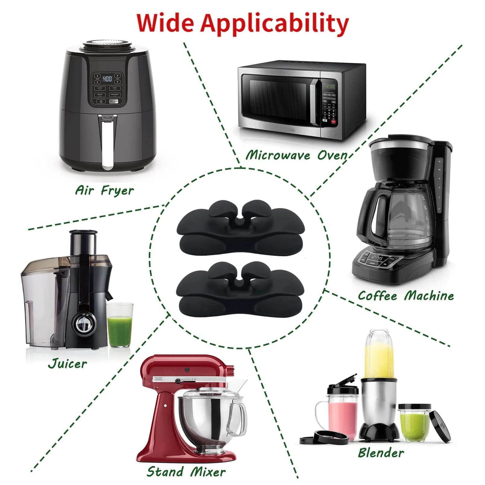 KitchenAid Mixer Slider Mat with 2 Black Accessories for 4.5-5 Qt Tilt-Head Stand Mixer - Perfect for Baking & Cooking