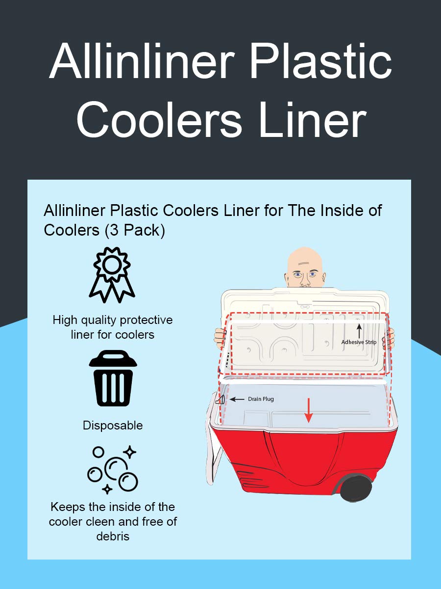 BPA-Free Disposable Cooler Liner for Fishing, Camping, BBQ & Beverages | Fits Most 16QT to 150QT Ice Chests | Perfect for Outdoor Picnics, Tailgating & Meat Storage
