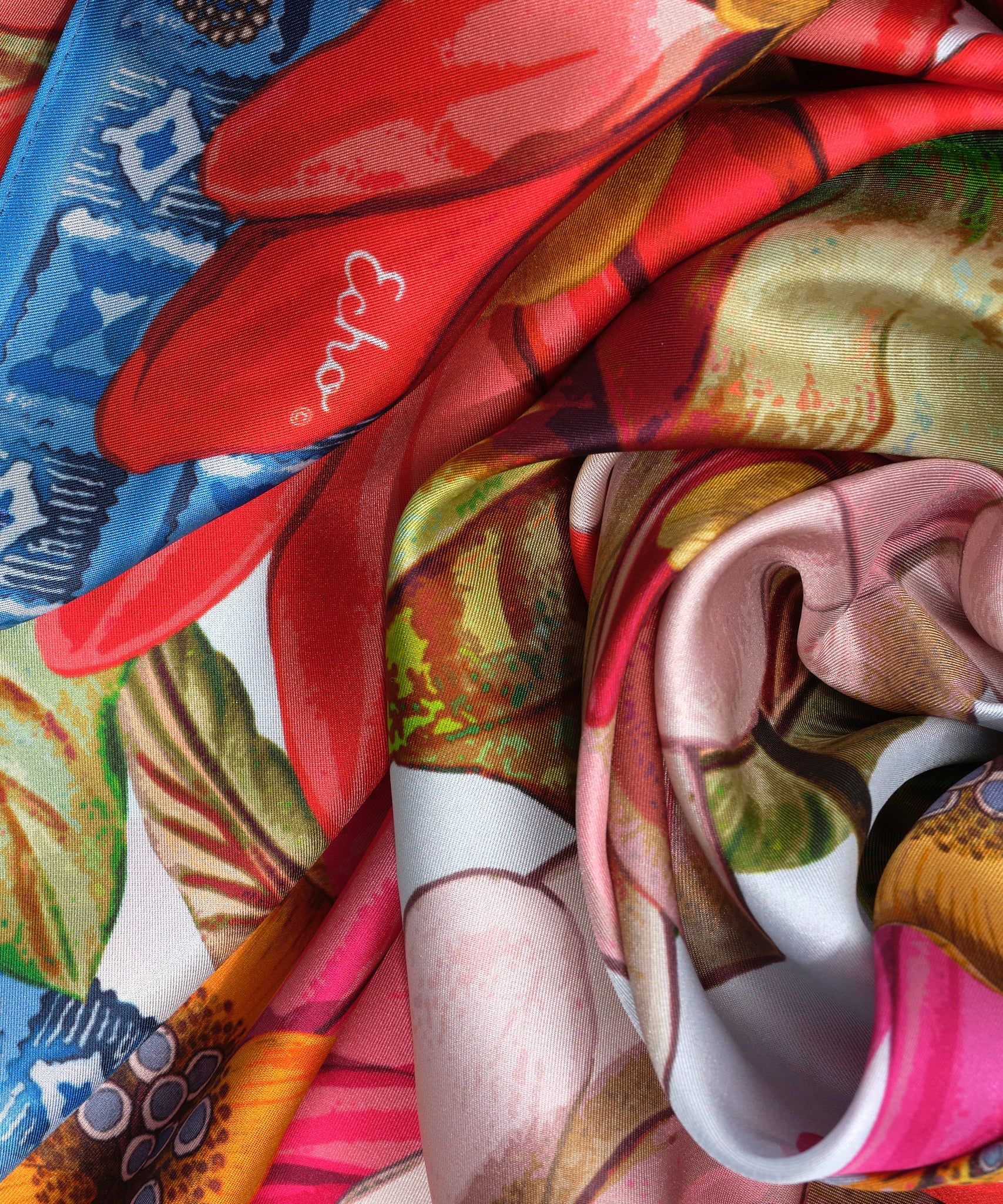 35 Inch Tropical Floral Silk Square Scarf for Women - Elegant Fashion Accessory for Spring, Summer, Beach & Travel Outfits