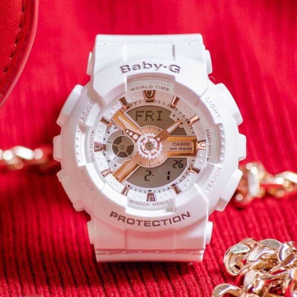 CASIO BABY-G BA-110RG-7ADR Women's Digital Sport Watch with Shock Resistance & LED Light - Perfect for Running, Swimming, and Outdoor Activities