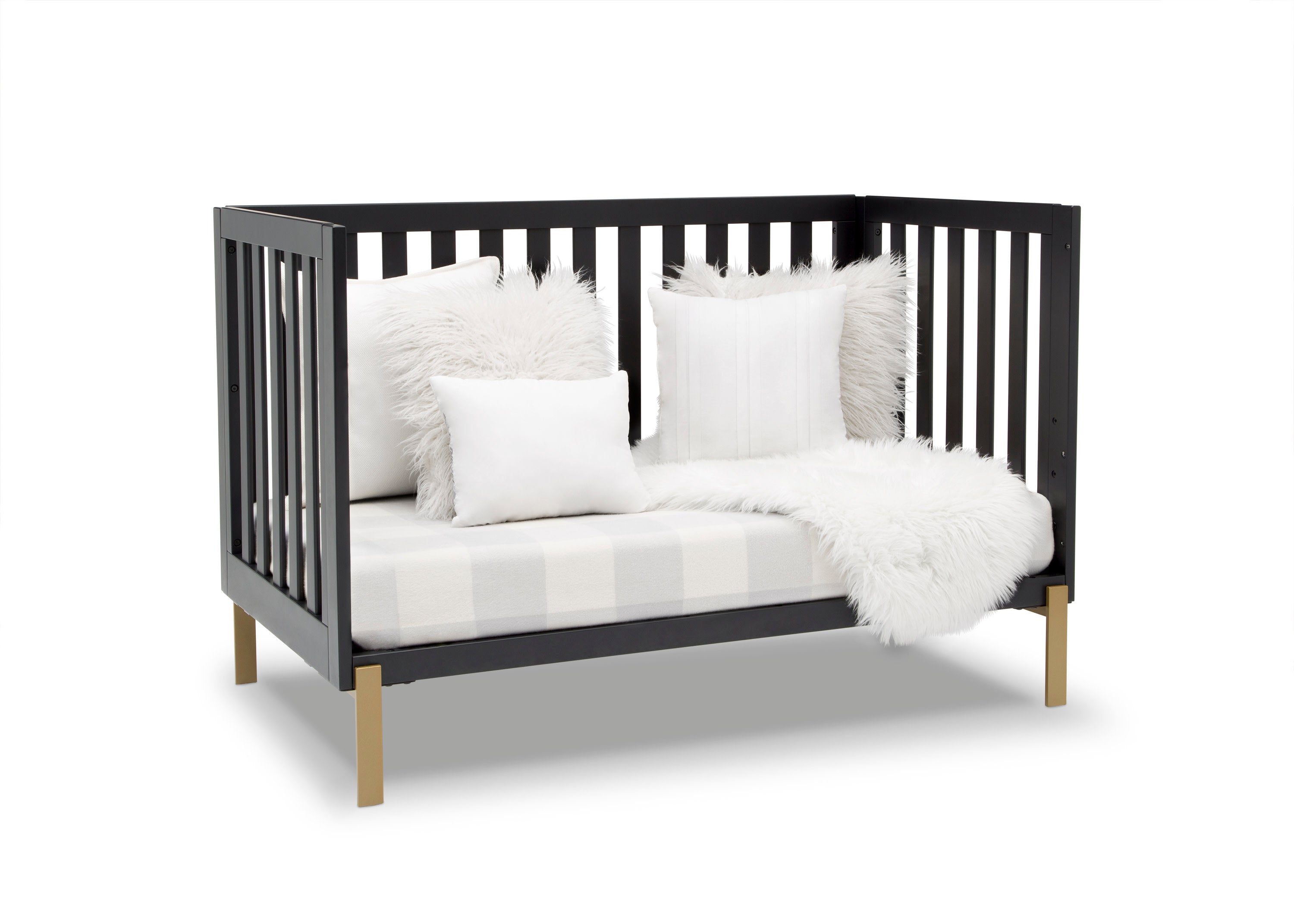 Hendrix 4-in-1 Convertible Baby Crib - Toddler Bed, Daybed & Full-Size Bed - Safe Nursery Furniture for Boys & Girls - Perfect for Newborn to Teen Years