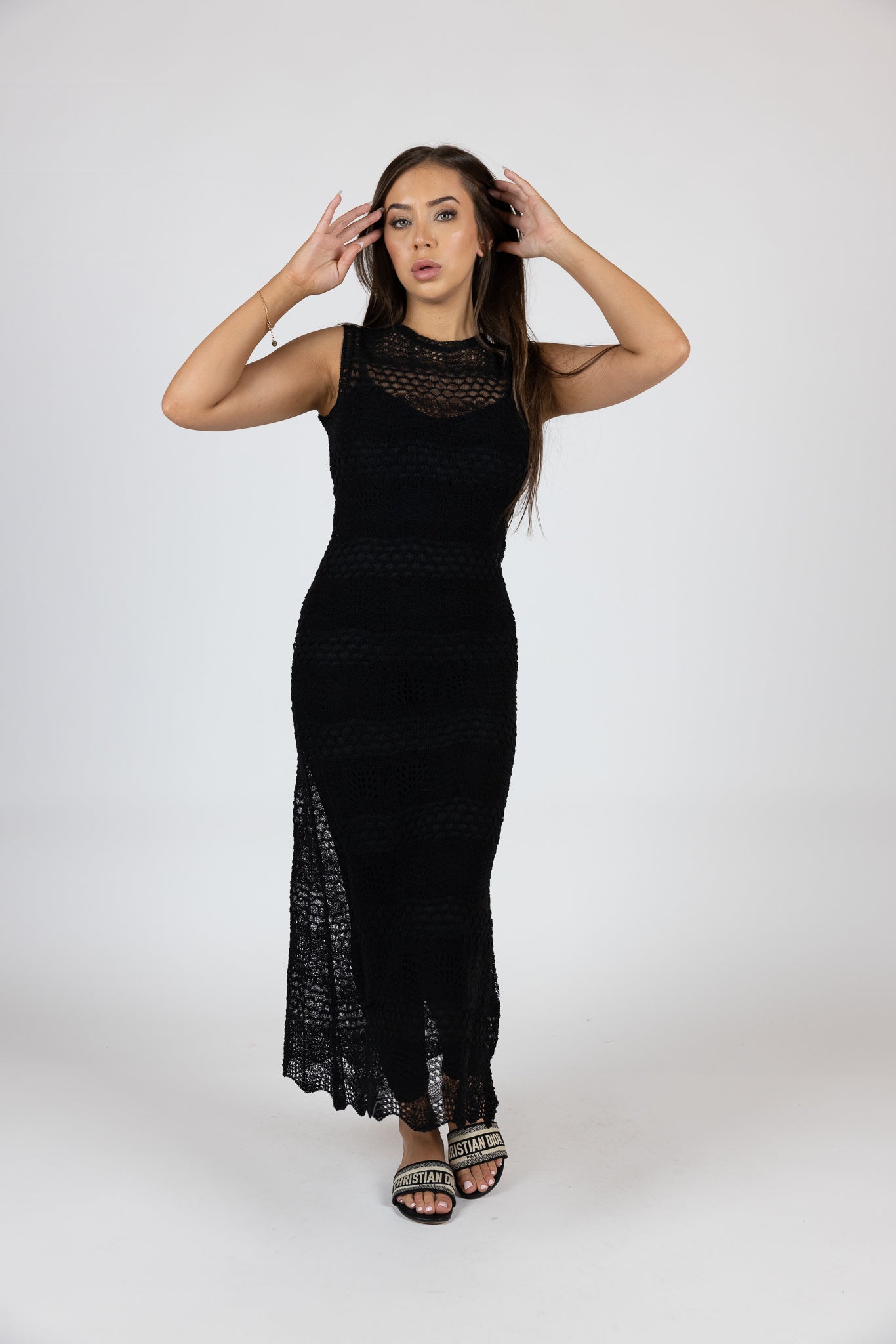 Elegant Sleeveless Crochet Lace Dress for Women - Summer Boho Beach Wedding Party Maxi Dress | Perfect for Beach Vacations, Date Nights & Special Occasions