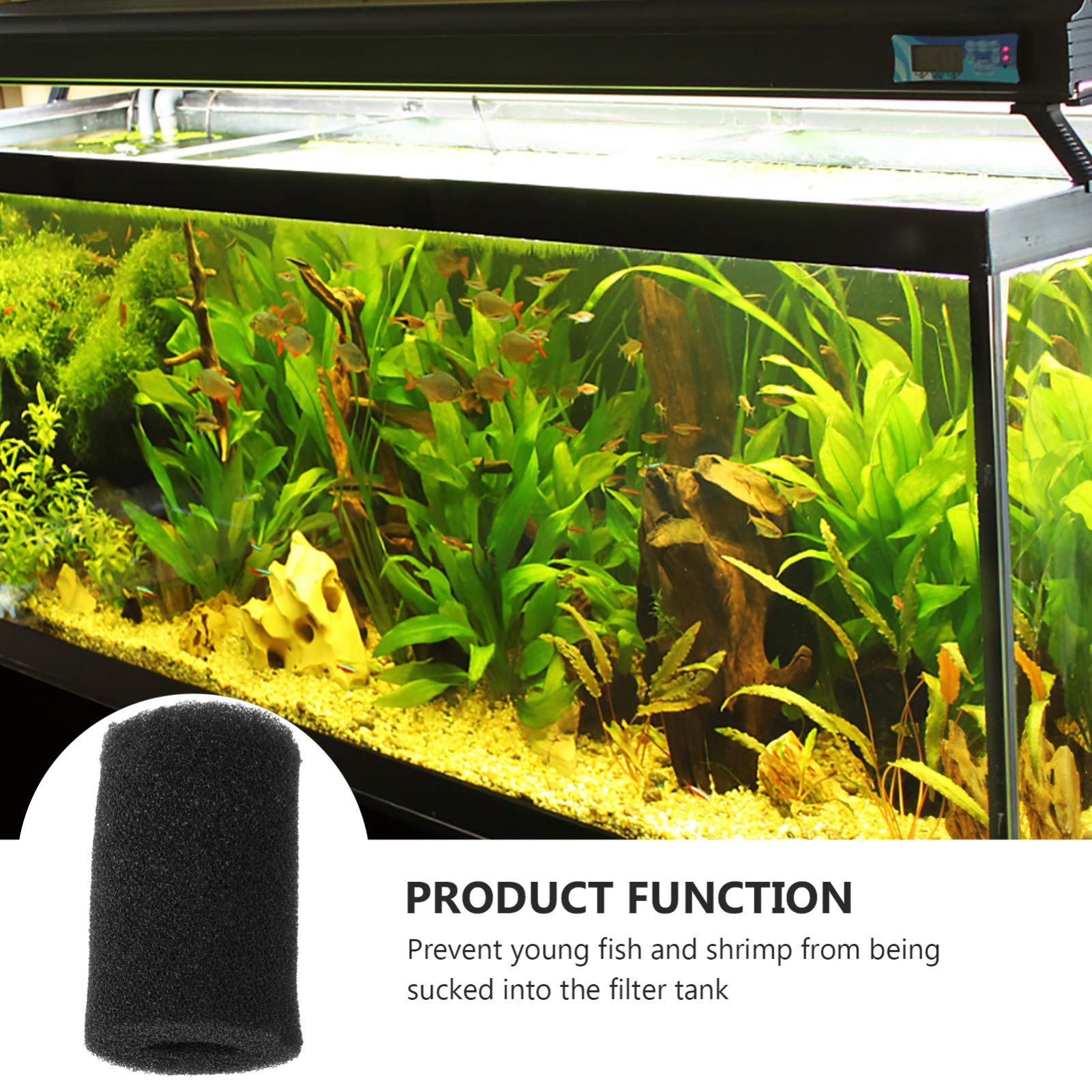 Balacoo Aquarium Sponge Roll - 2 Pack Pre-Foam Sponge Filter Media for Fish Tank, Aquarium Intake Cover, Biological Filtration (Perfect for Freshwater & Saltwater Tanks, Shrimp Breeding, and Betta Fish Habitats)