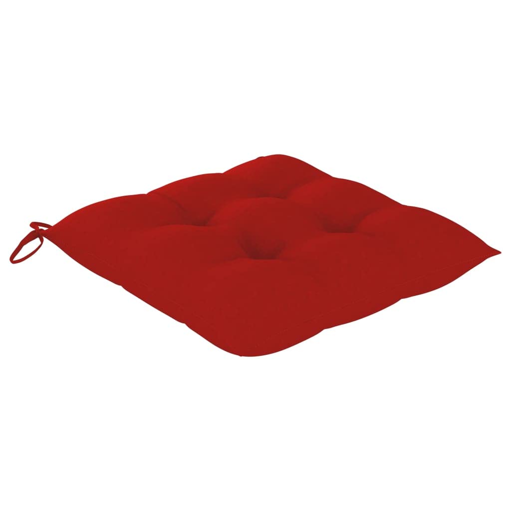 4-Piece Red Outdoor Patio Chair Cushions Set - 15.7