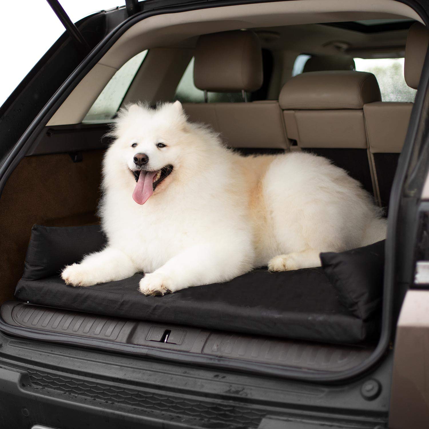 Snoozer Pet Car Seat Cover for SUV - Waterproof & Non-Slip Dog Cargo Liner with Seat Belt Loop - Perfect for Travel, Camping & Road Trips with Pets