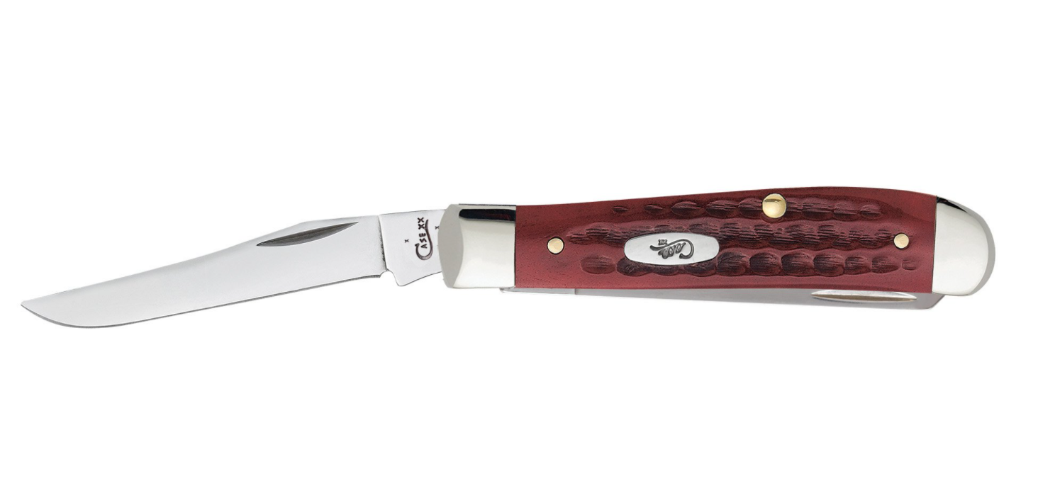 Old Red Bone Corn Cob Jig Mini Trapper Pocket Knife - Case Pocket Worn® (00784) - Perfect for Hunting, Camping & Everyday Carry (EDC)