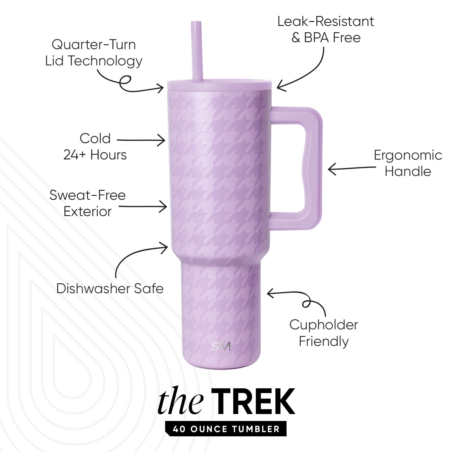 Premium Trek Tumbler 187 - 20oz Insulated Stainless Steel Water Bottle with Leakproof Lid for Hiking, Camping & Outdoor Adventures