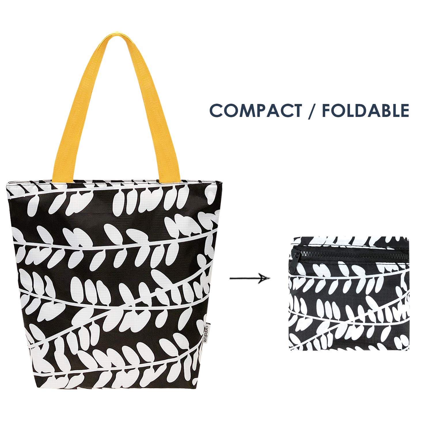 Allydrew Foldable Lightweight Tote Bag - Durable Ripstop Polyester for Shopping, Travel, Gym & Beach | Perfect for Everyday Use, Casual Outings & Errands