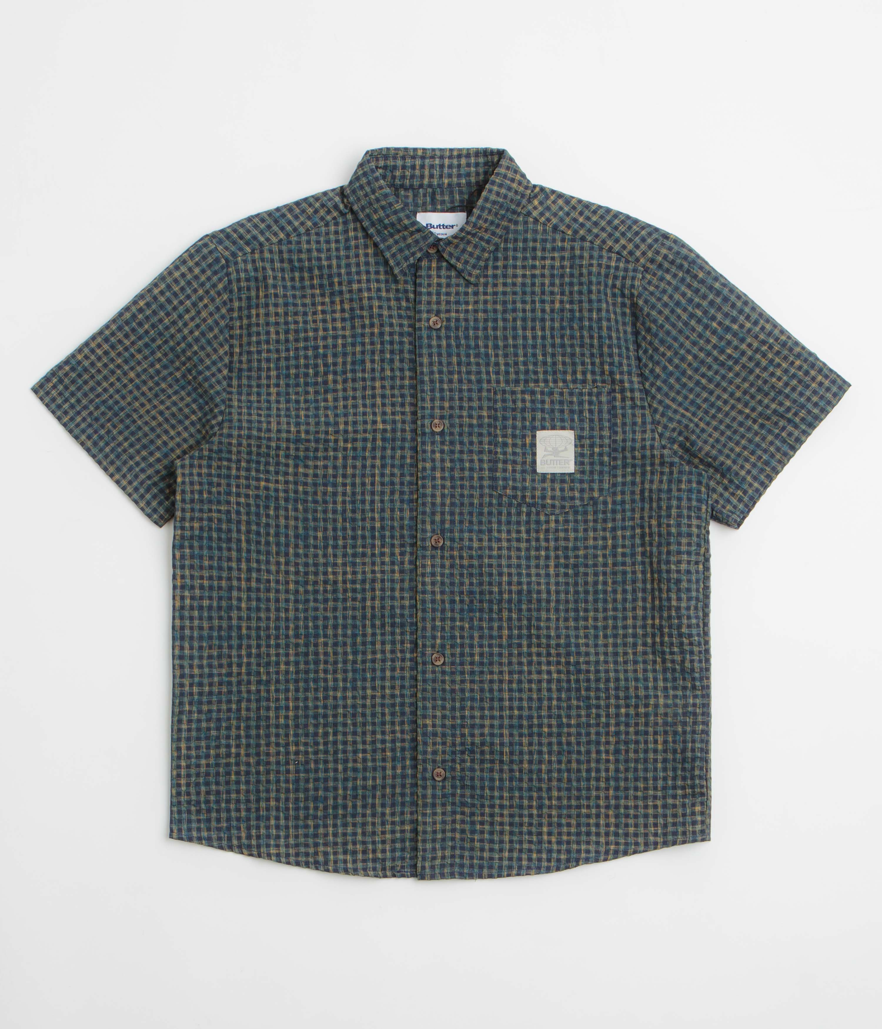 Butter Goods Equipment Short Sleeve Shirt for Men - Comfortable Casual Navy Blue T-Shirt - Perfect for Streetwear, Summer Outfits and Everyday Wear
