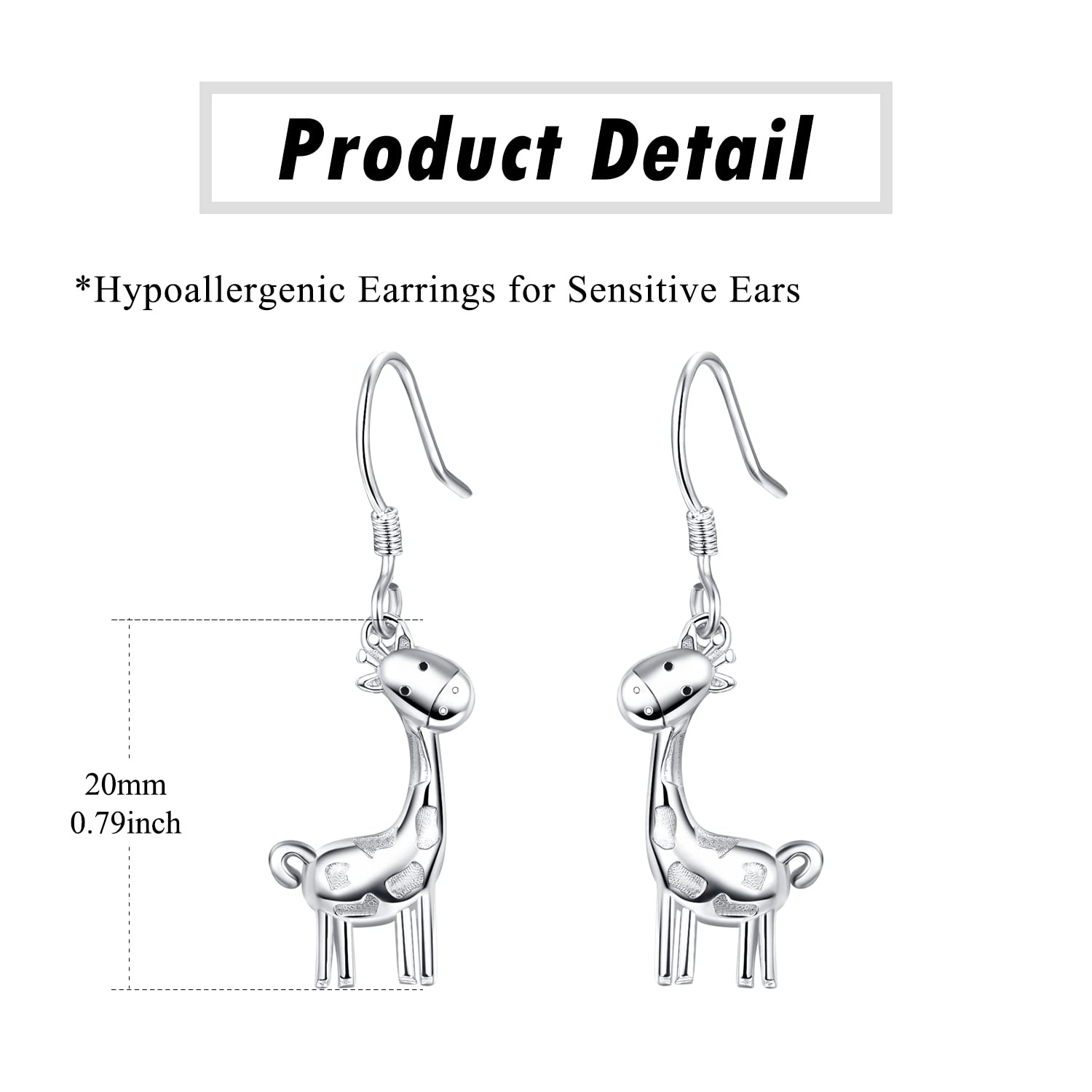 Stylish Giraffe Earrings for Women - Cute Animal Jewelry Gift for Birthday, Christmas - Perfect for Casual Wear & Party Accessories